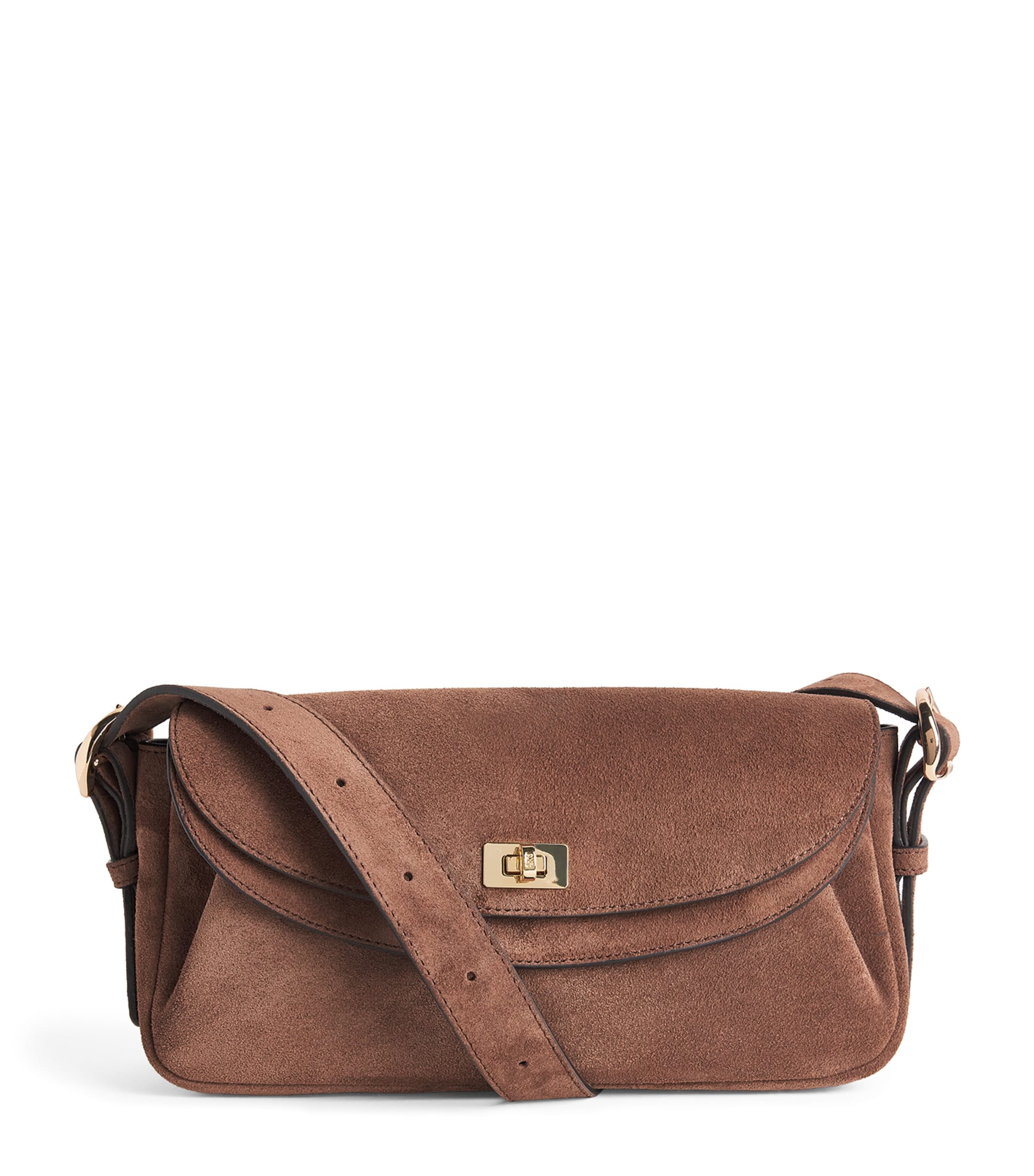 Sandro Paris Suede Le Mambo Shoulder Bag Brown Image 1