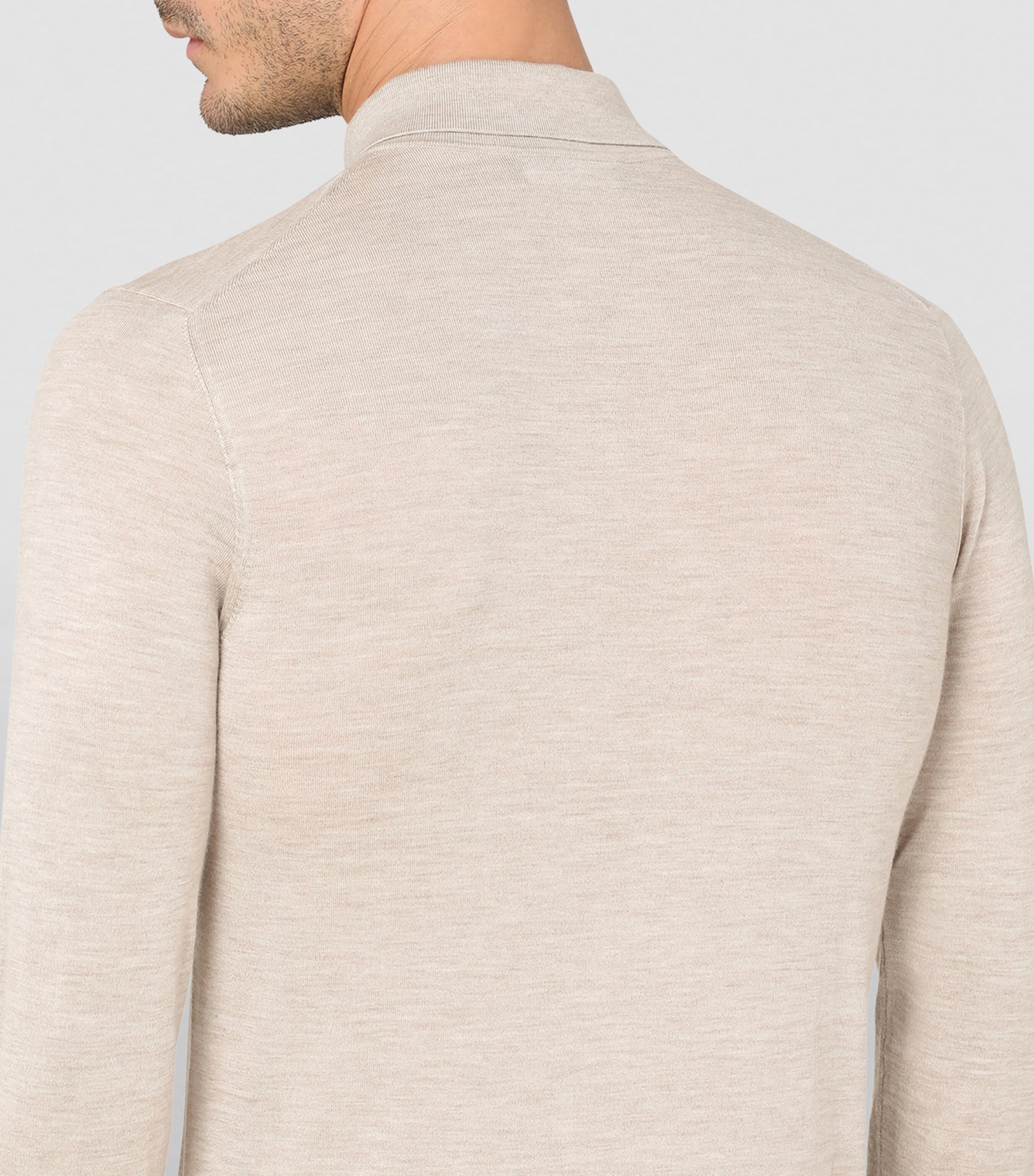 Dolce&Gabbana Mens Cashmere Polo-Style Sweater Beige Image 5