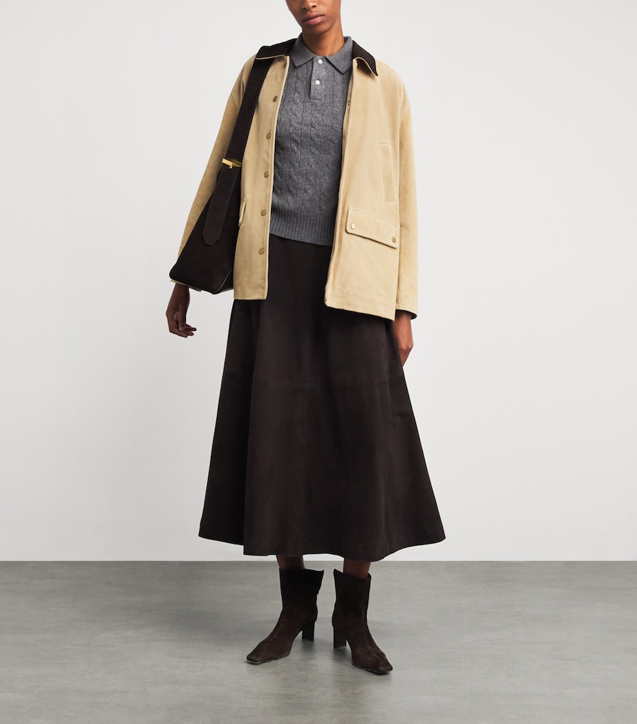 Wool-Cashmere Cable-Knit Sweater BATTALION GRY HEATHR Image 2