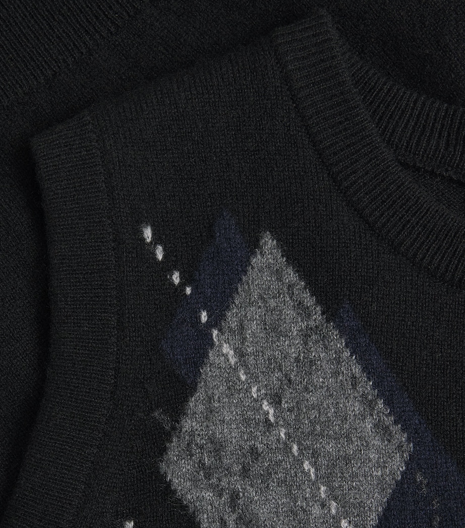 Johnstons Of Elgin Womens Cashmere Le Jabots Sweater Vest Black Image 6