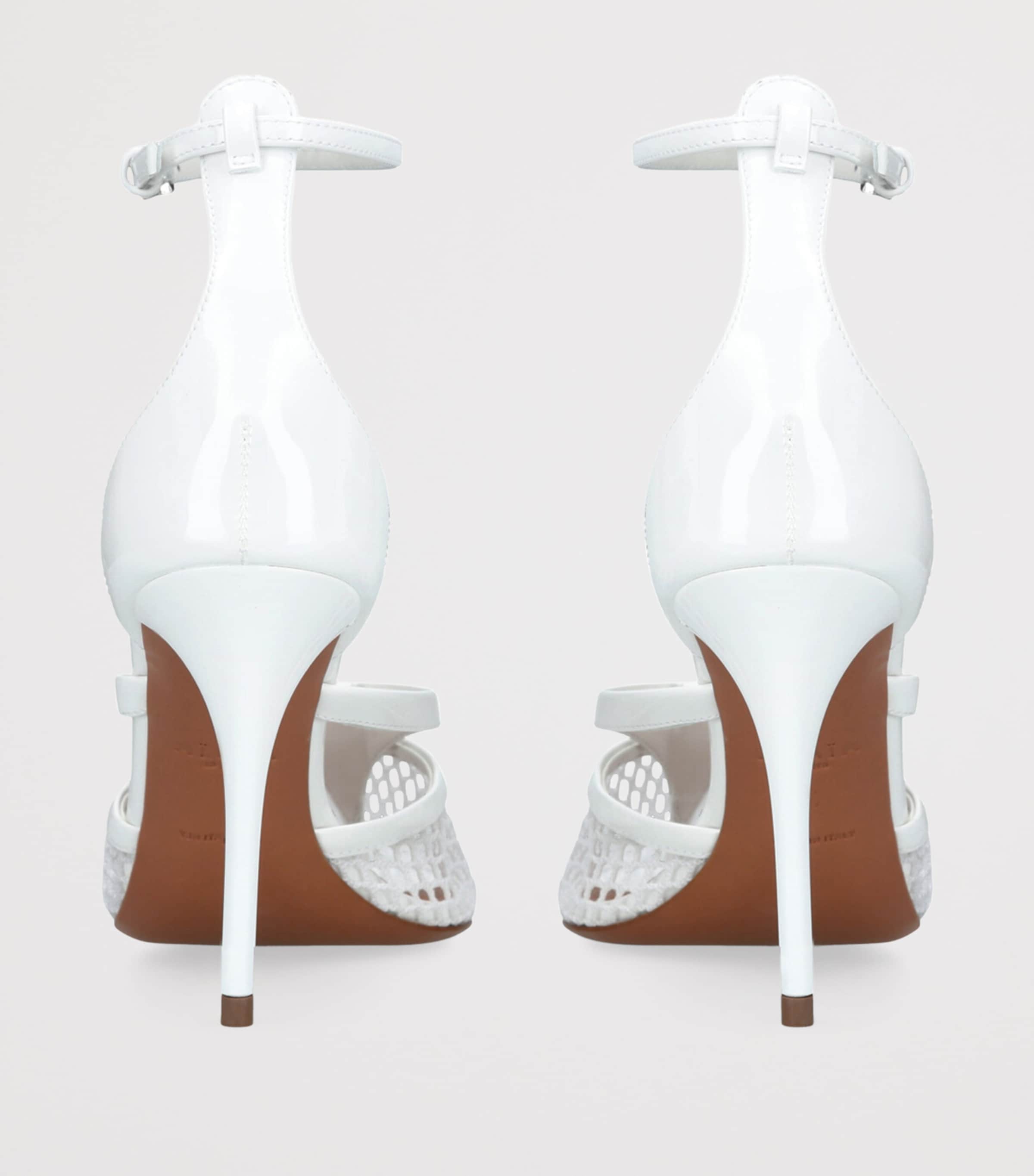 Alaïa Fishnet Ankle-Strap Pumps 90 White Image 2