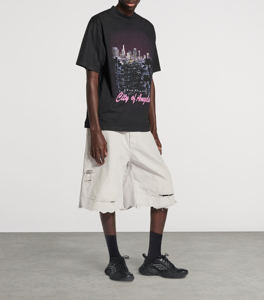 Oversized Cotton Printed T-Shirt 1041 Image 4