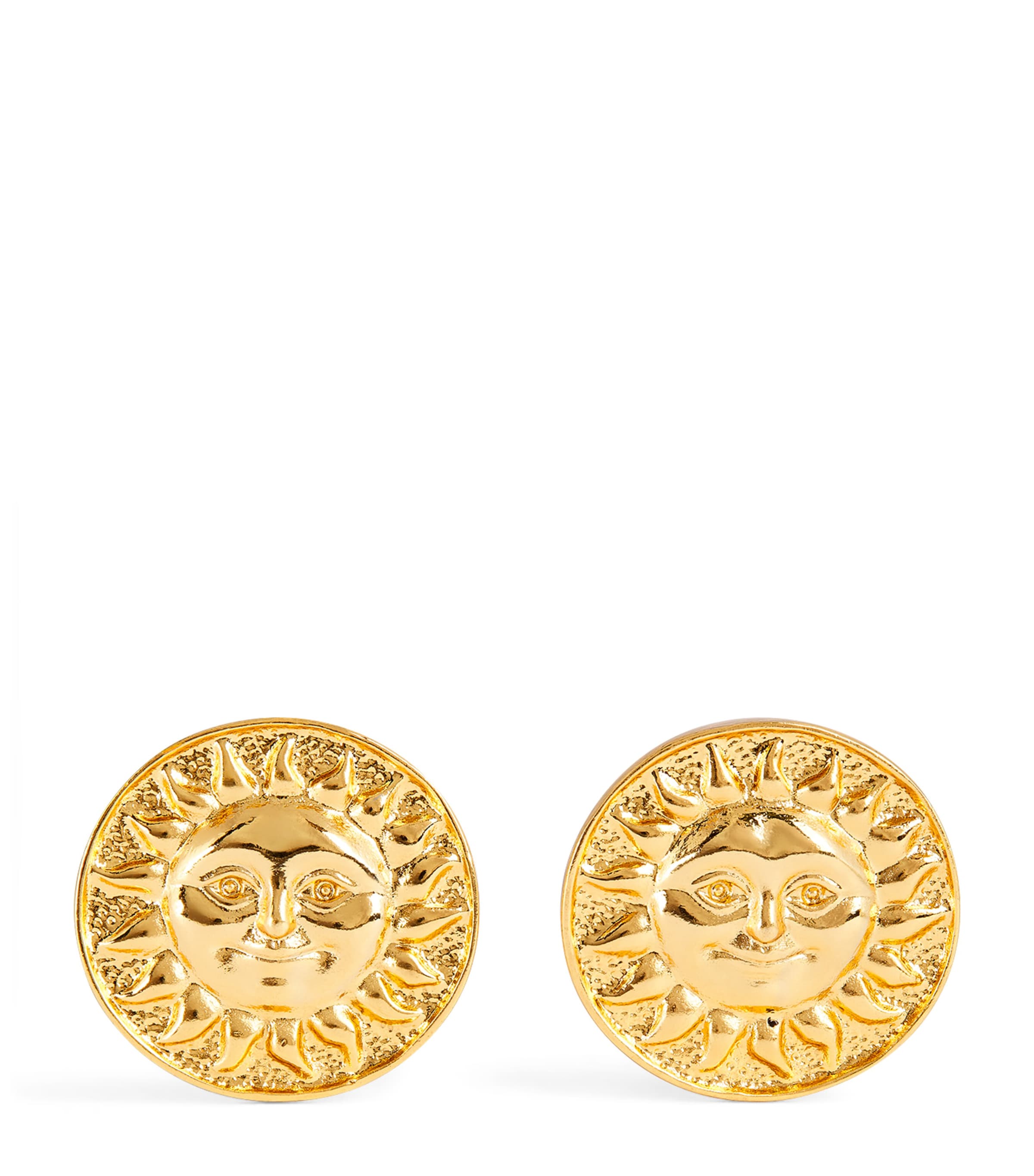 Rixo Gold-Plated Noni Sun Earrings Gold Image 1