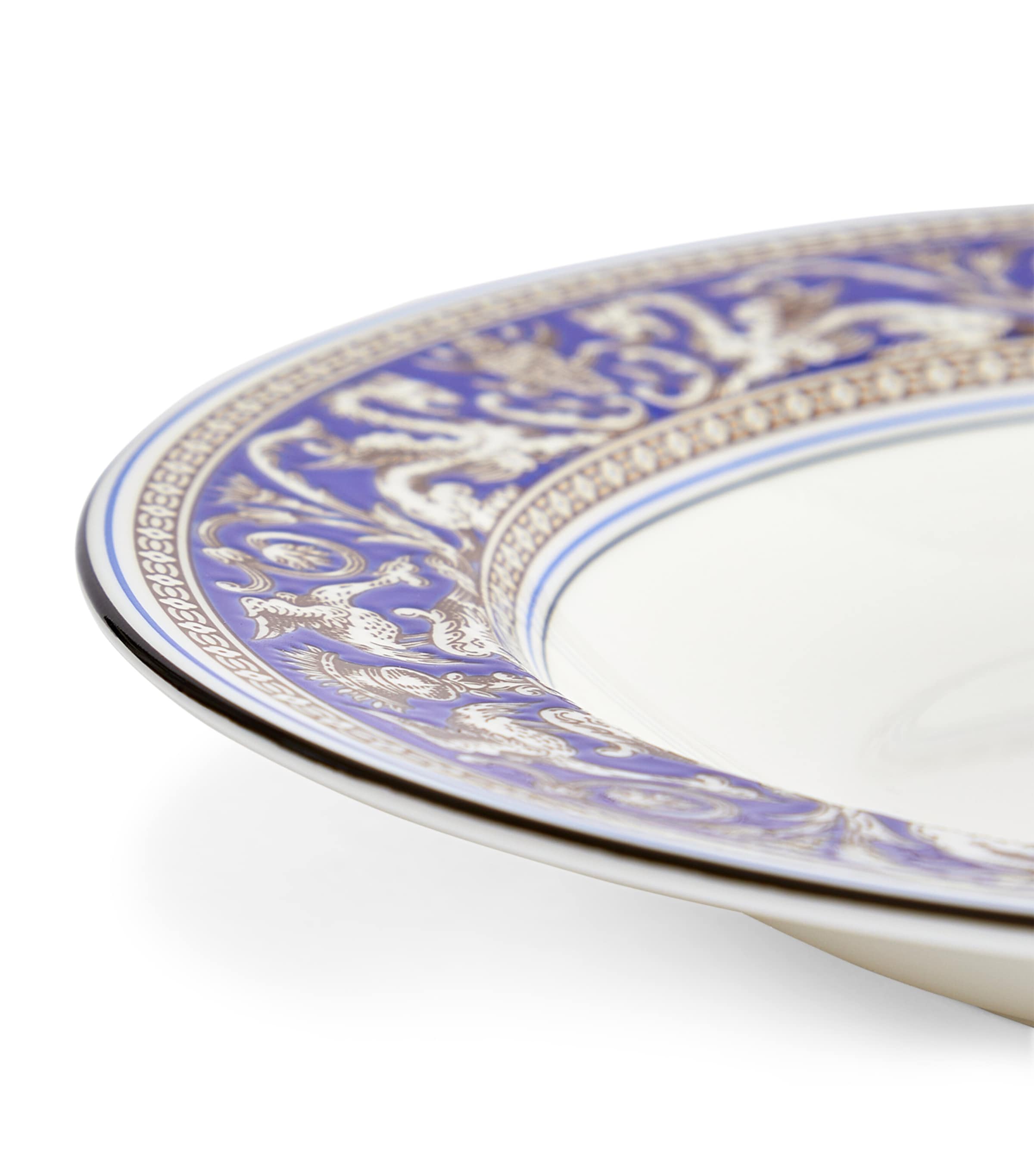 Wedgwood Florentine Marine Rimmed Soup Bowl (23cm) Blue Image 2