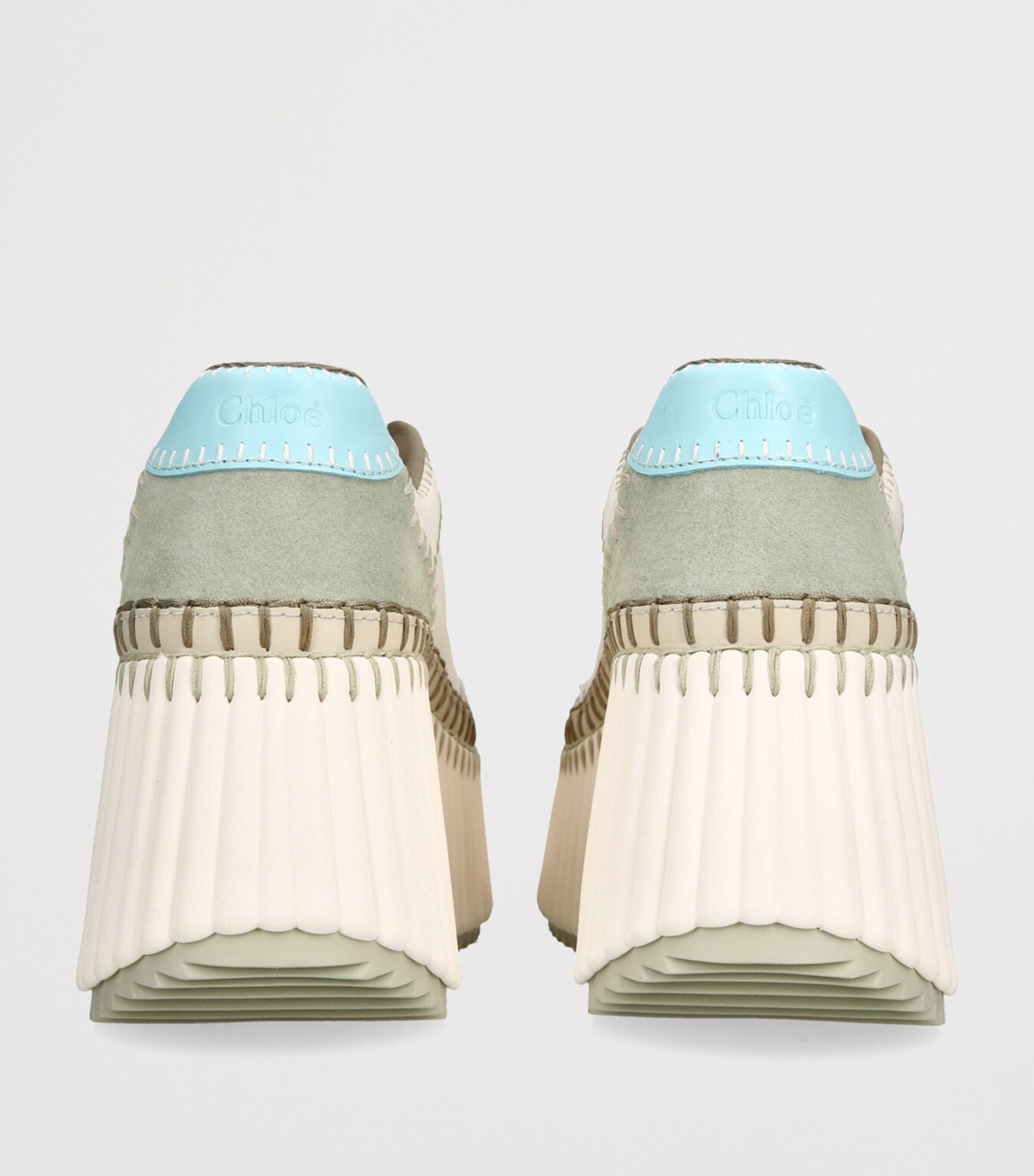 Chloé Nama Runner Platform Sneakers Turquoise Image 4