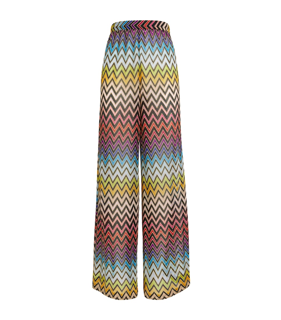 Zigzag Wide-Leg Trousers SM9QH MULTI W BLACK BASE Image 1