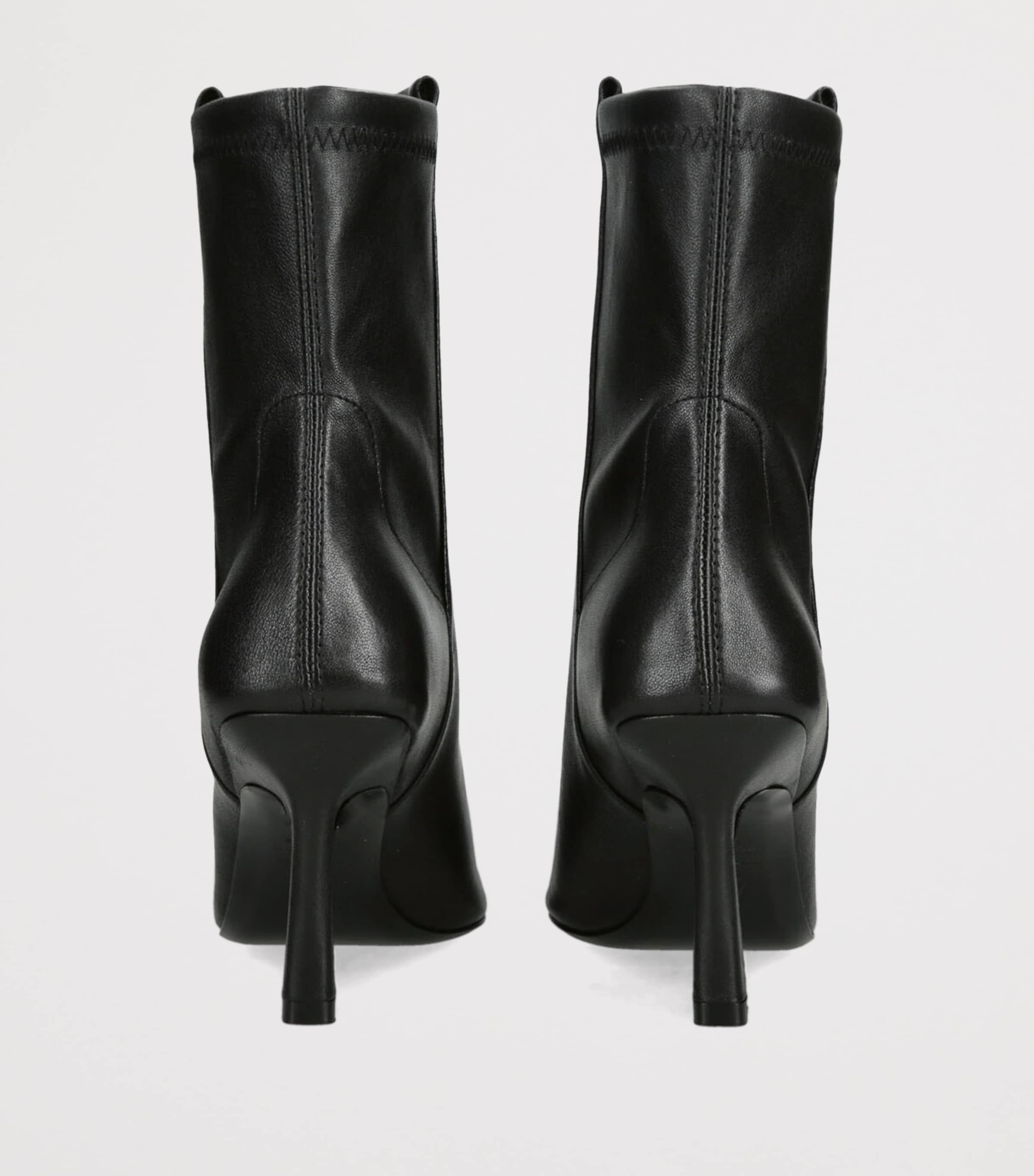 Leather Vinnie Ankle Boots 85 BLACK Image 2