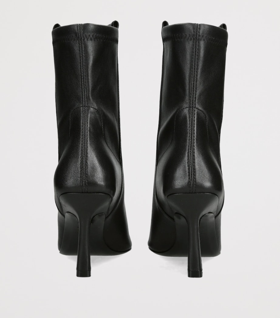 Leather Vinnie Ankle Boots 85 BLACK Image 2