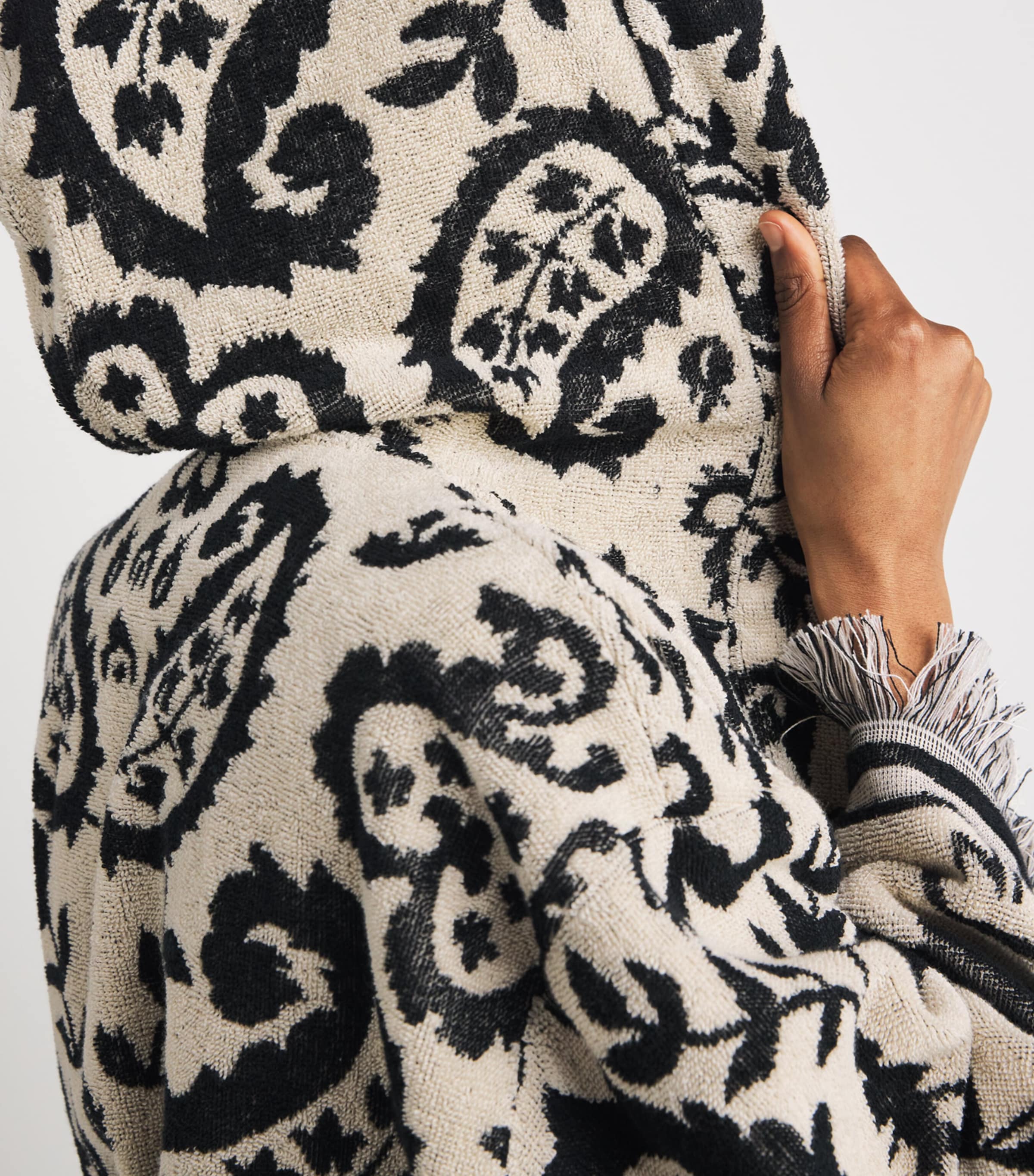 Cotton Wanderlust Robe Kaftan BLACK/CREAMBKCRE Image 4