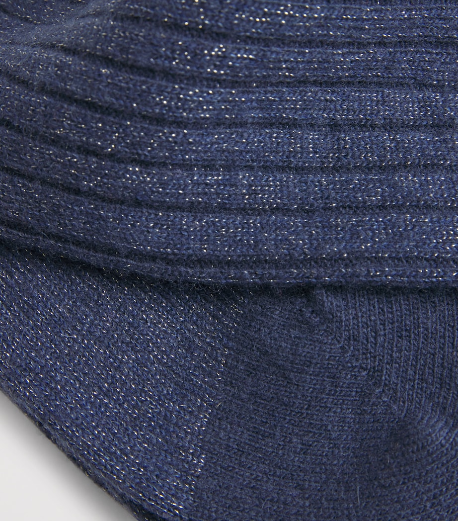 Wool-Blend Cosy Boot Socks 6491 BLUE INK Image 2