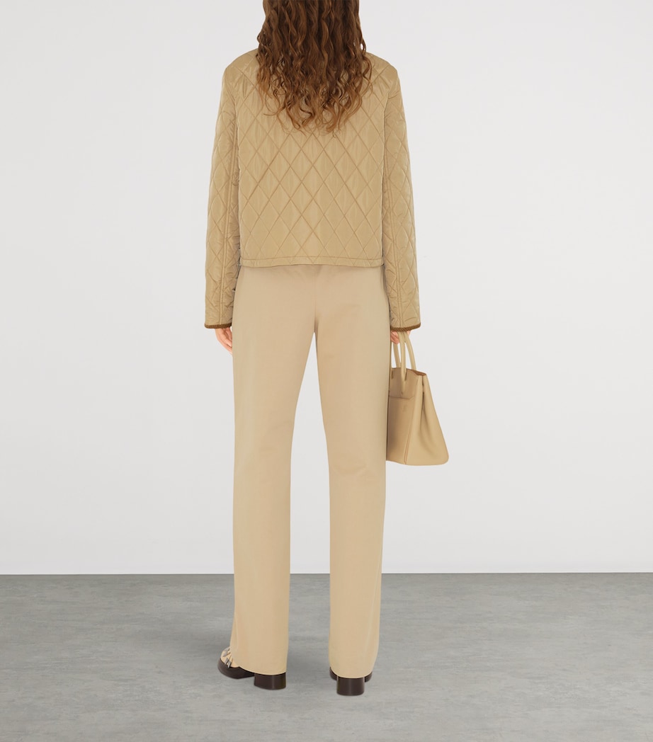 Quilted Field Jacket FLAX/SAND IP CHECK Image 3