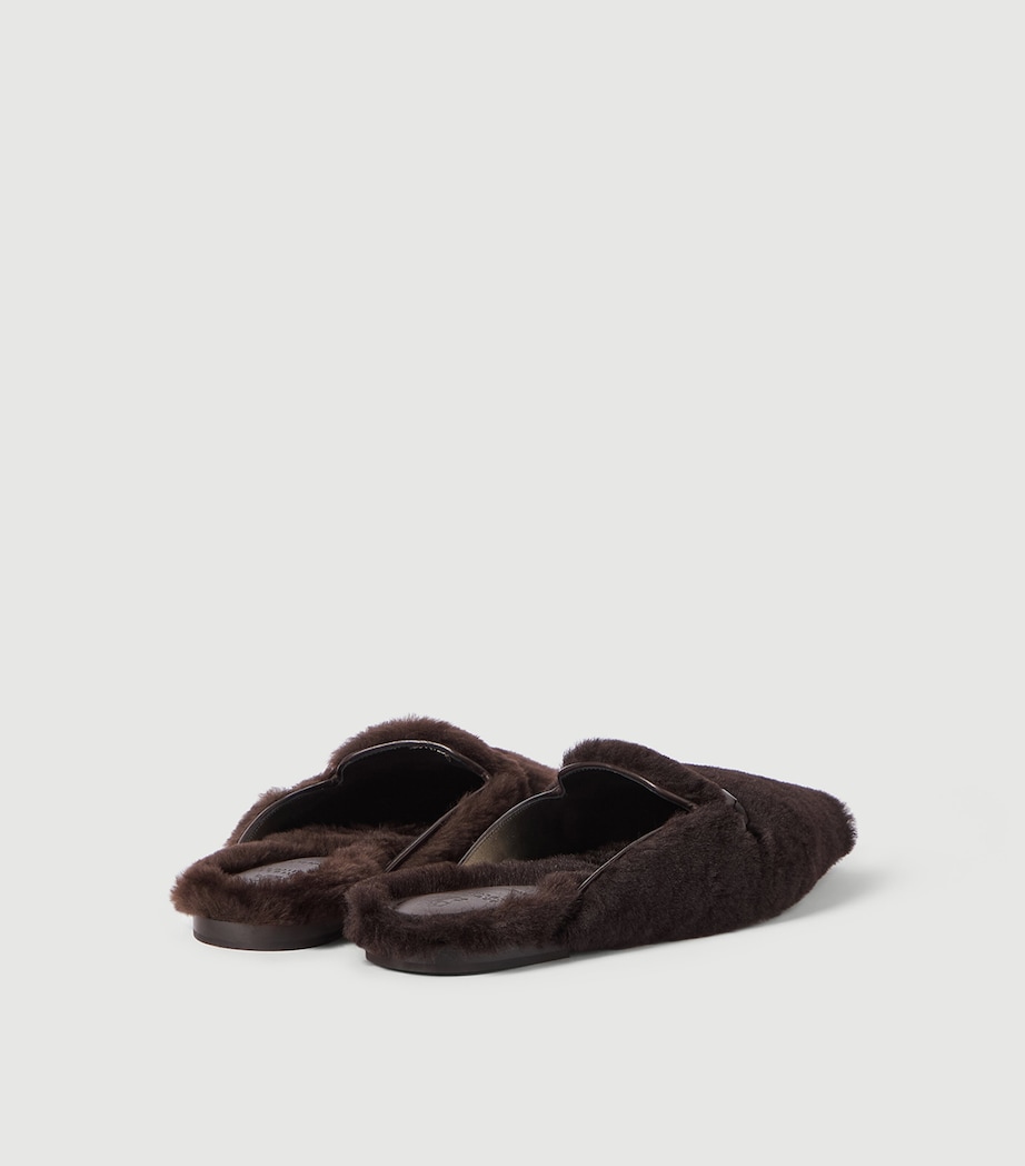 Brunello Cucinelli Shearling Flat Mules Image 5