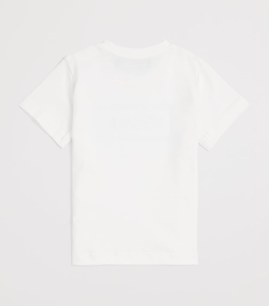 Cotton 90s Logo T-Shirt (12-24 Months) 2W100-WHITE+BLACKGLD Image 2
