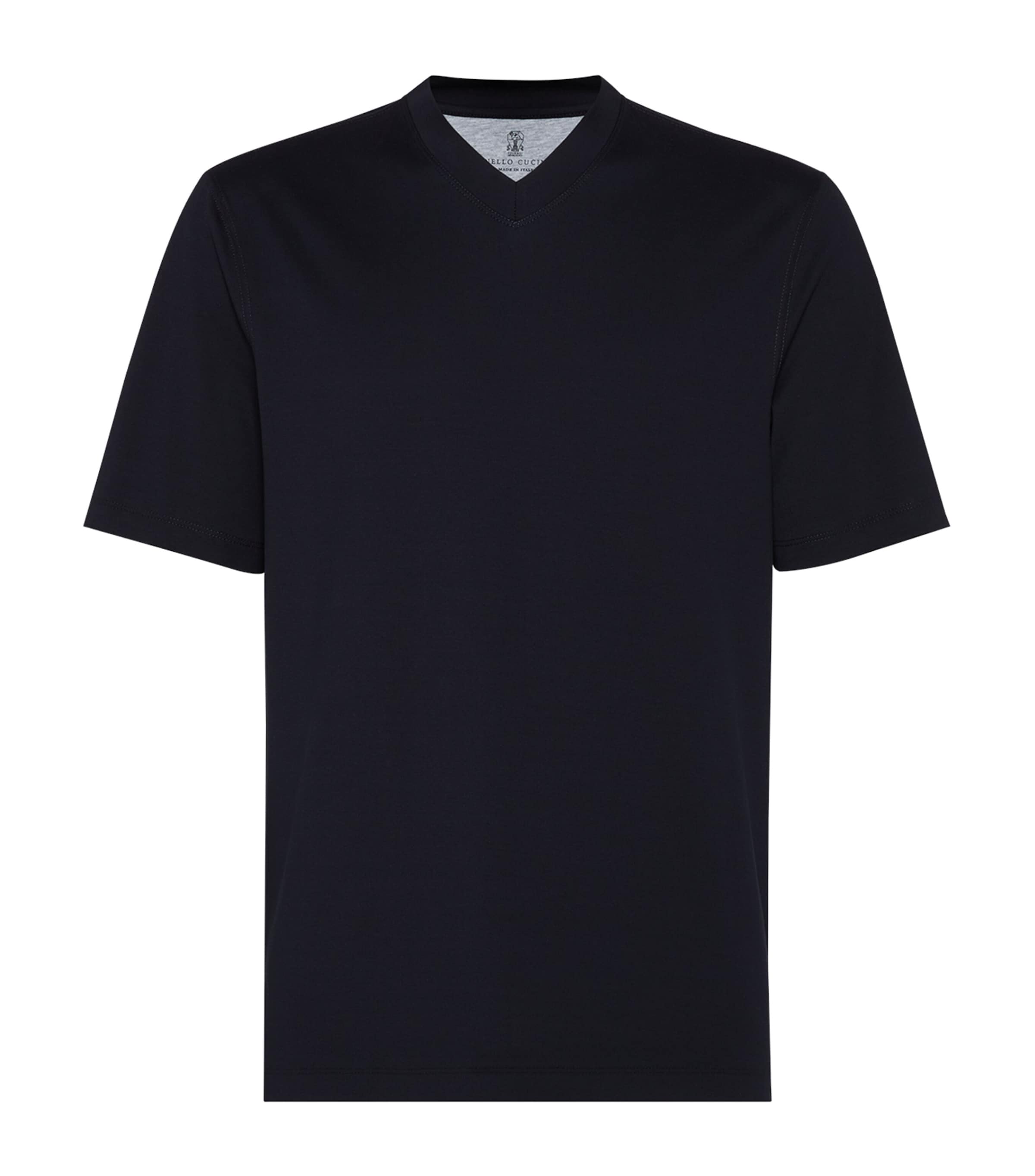 Cotton V-Neck T-Shirt C4425 Image 1