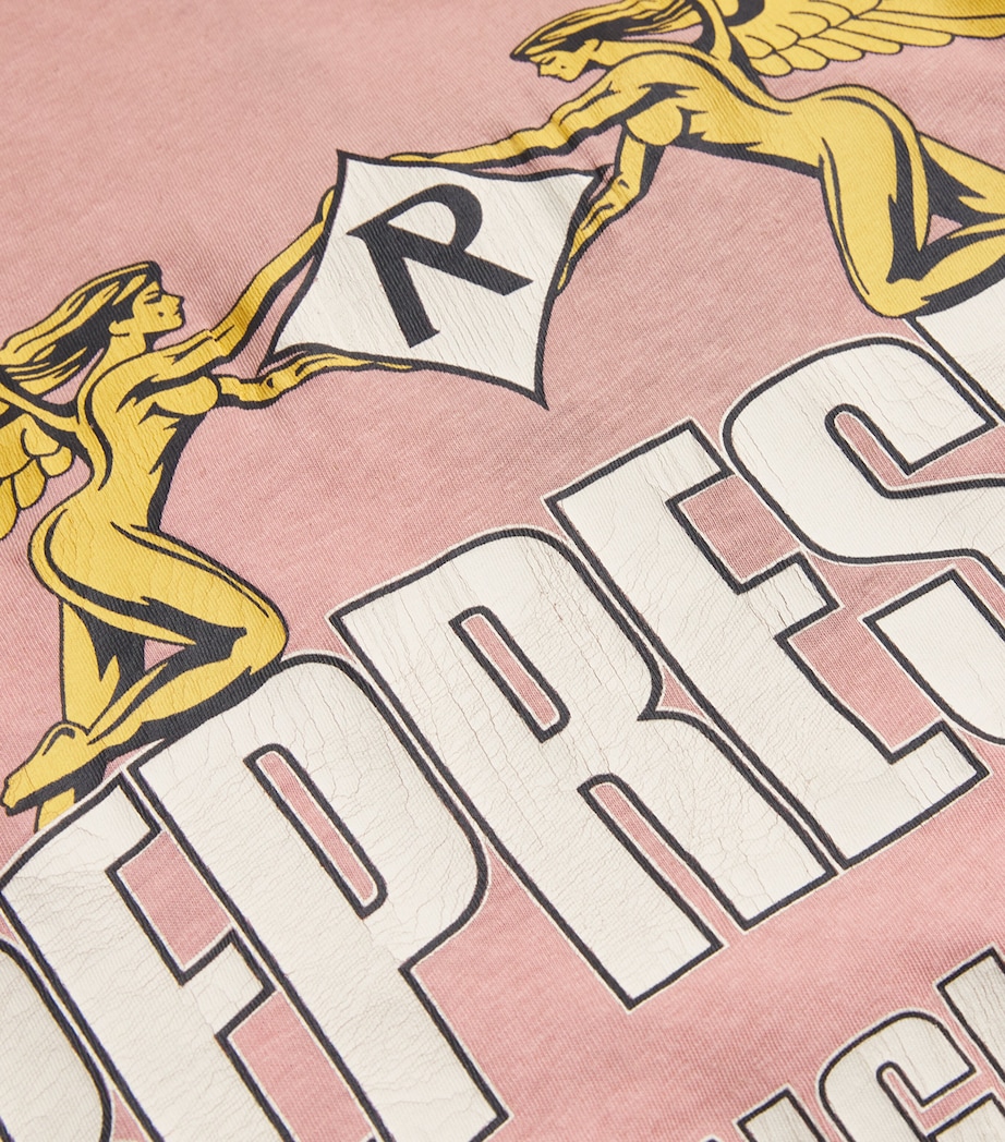 Cotton-Hemp Angel Border T-Shirt QUARTZ Image 5