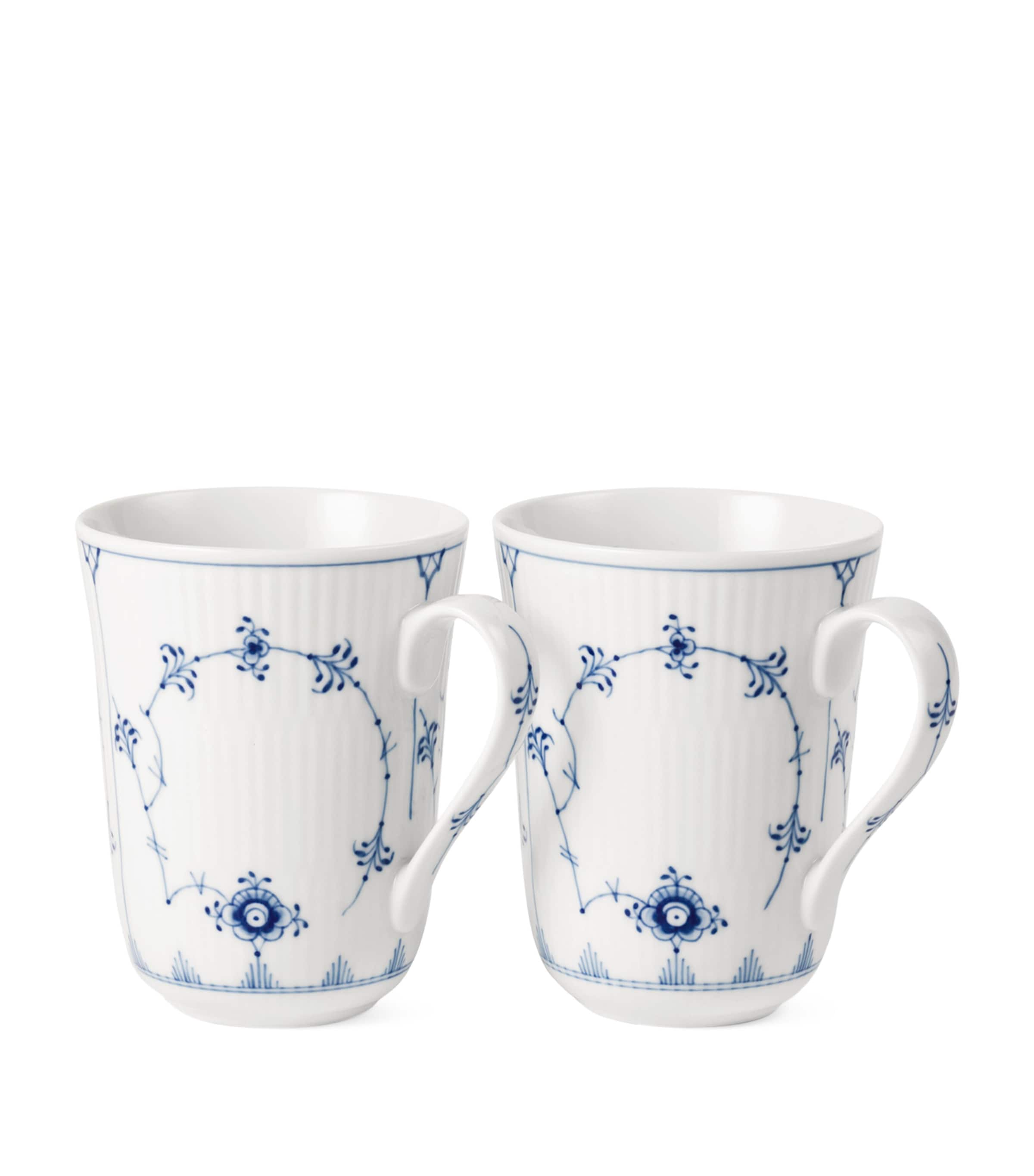 Royal Copenhagen Set of 2 Porcelain Fluted Cups (360ml) Blue Image 3