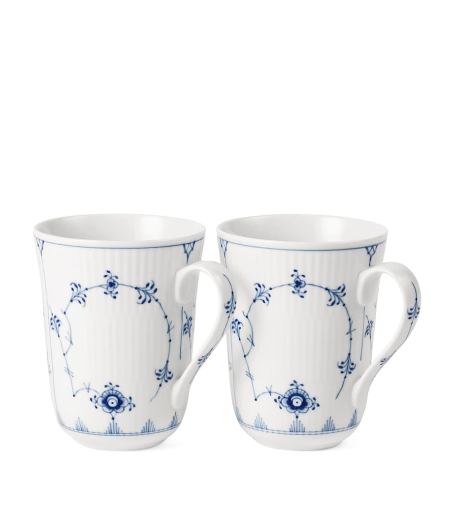 Royal Copenhagen Set of 2 Porcelain Fluted Cups (360ml) Blue Image 3