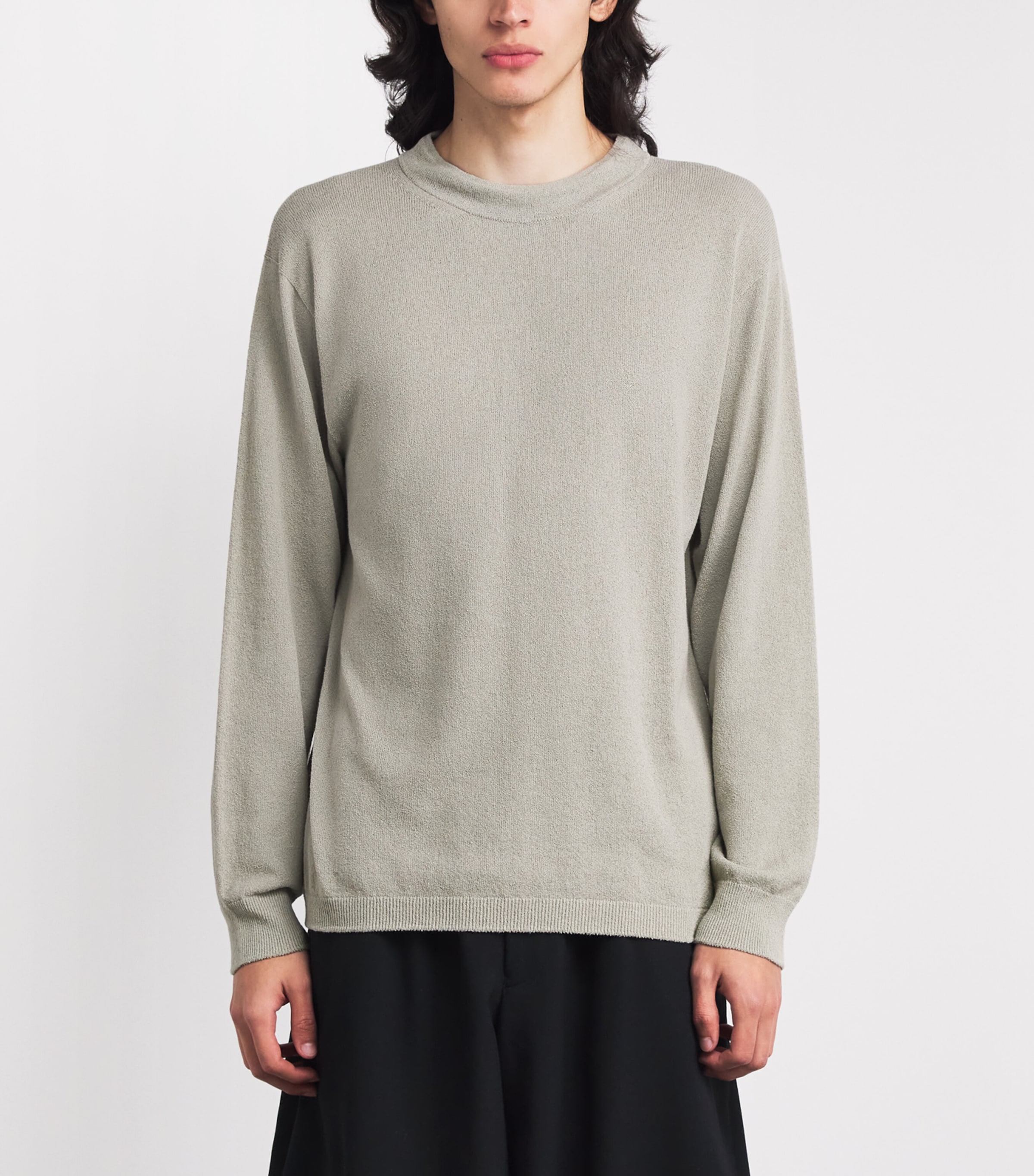 IM MEN Mens Comfort Knit Sweater Gray Image 4