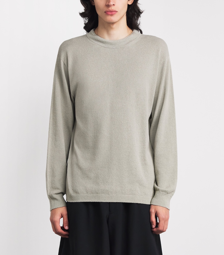 IM MEN Mens Comfort Knit Sweater Gray Image 4