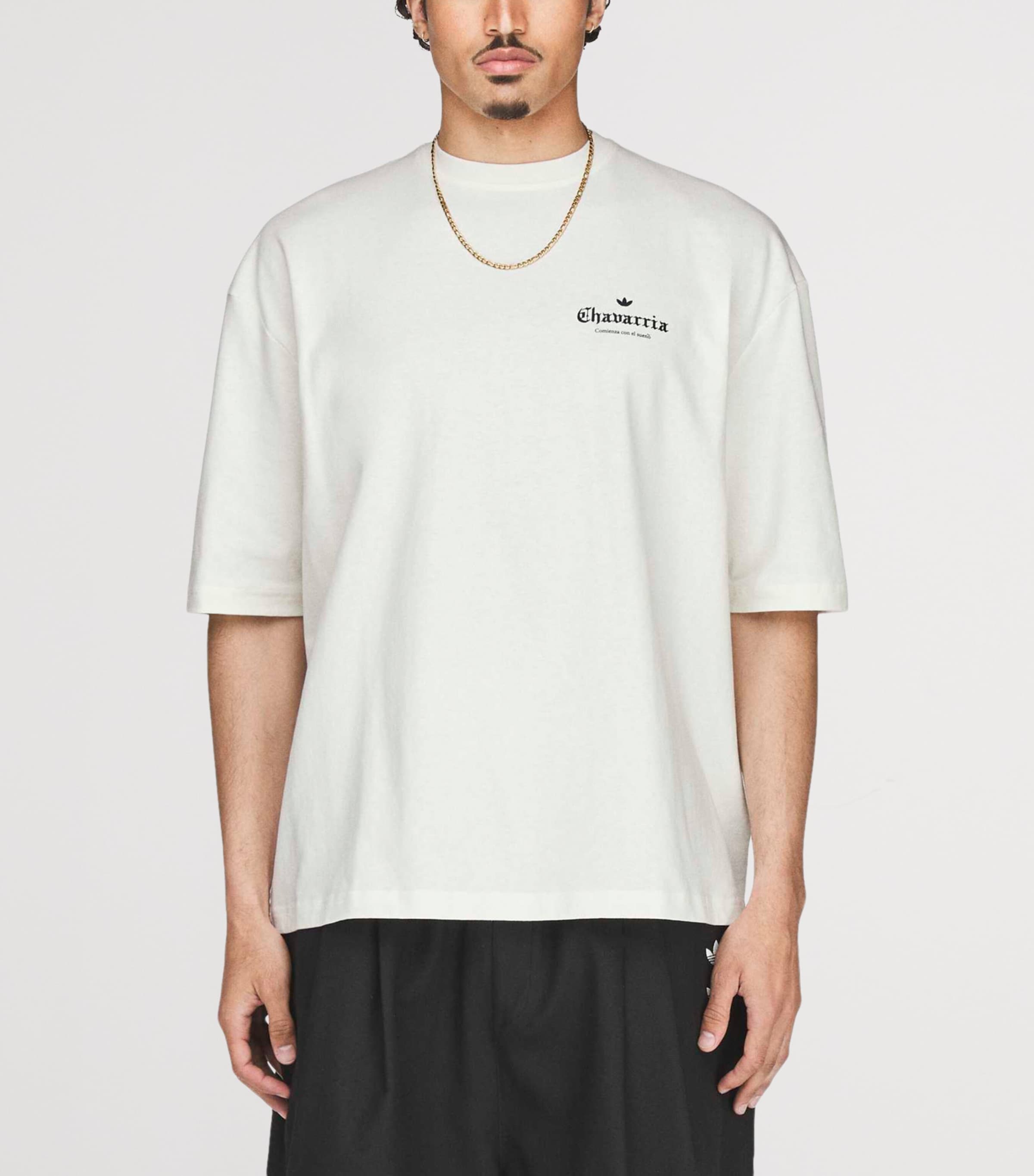 Willy Chavarria Mens x adidas Originals Cotton Mexico Printed T-Shirt Off White Image 3
