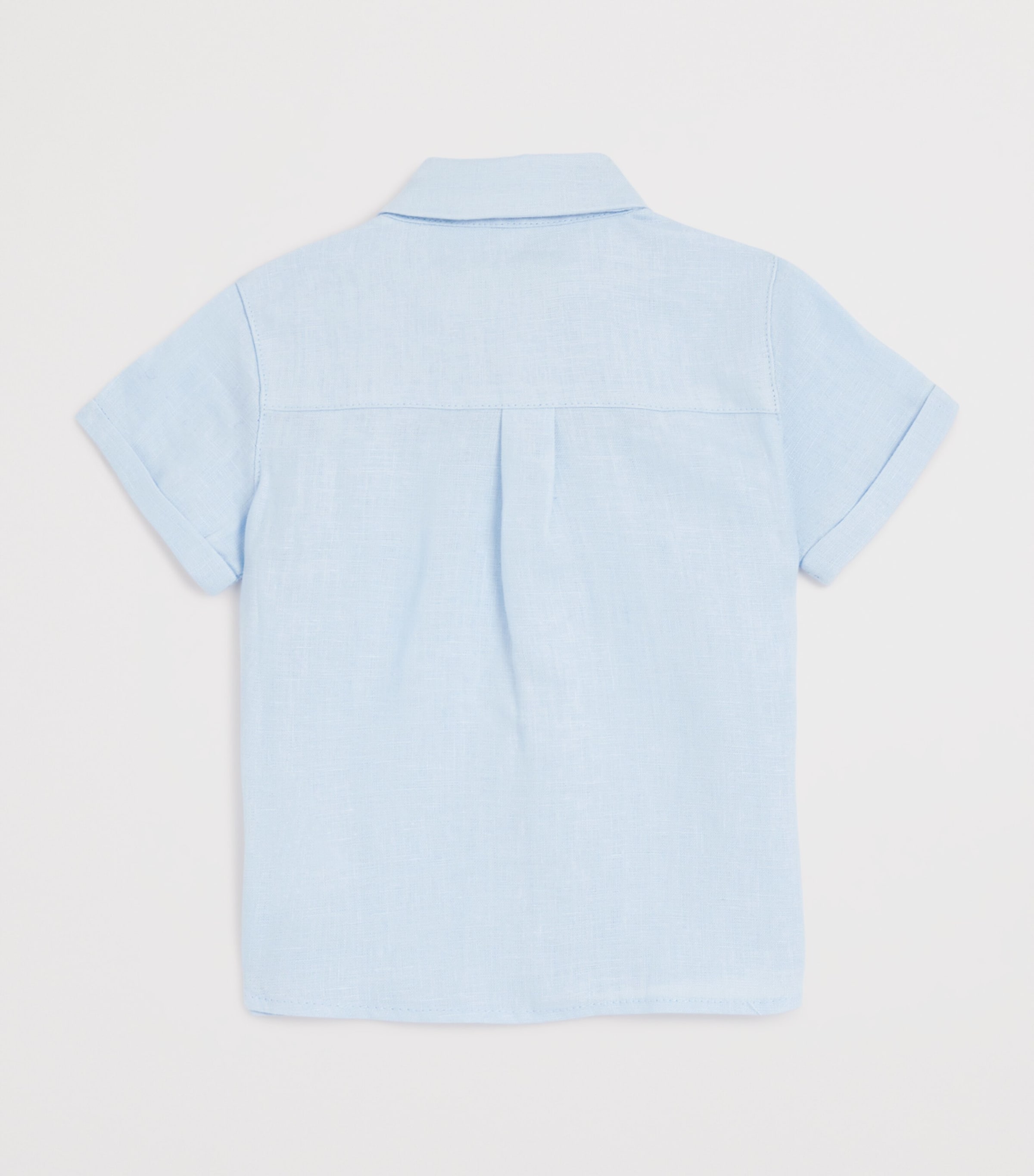 Linen Embroidered Crest Shirt (5-12 Years) 44NUAGE Image 2