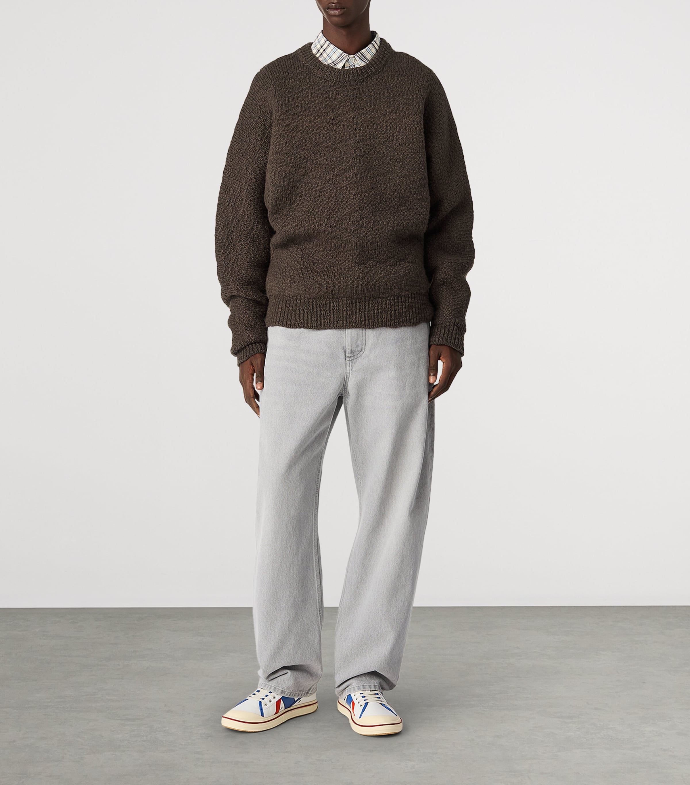 Canvas Leather-Trim Eliot Sneakers 9643 Image 2