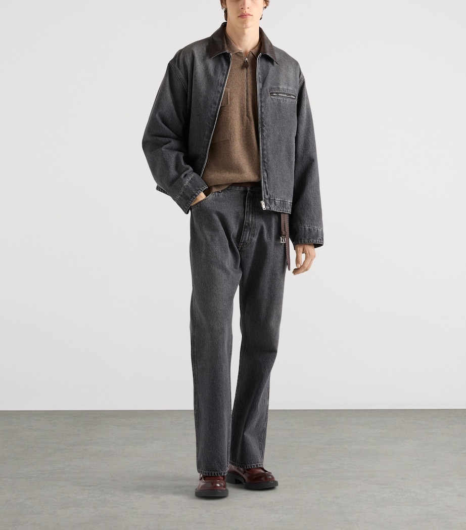Prada Mens Cashmere Half-Zip Sweater Brown Image 2