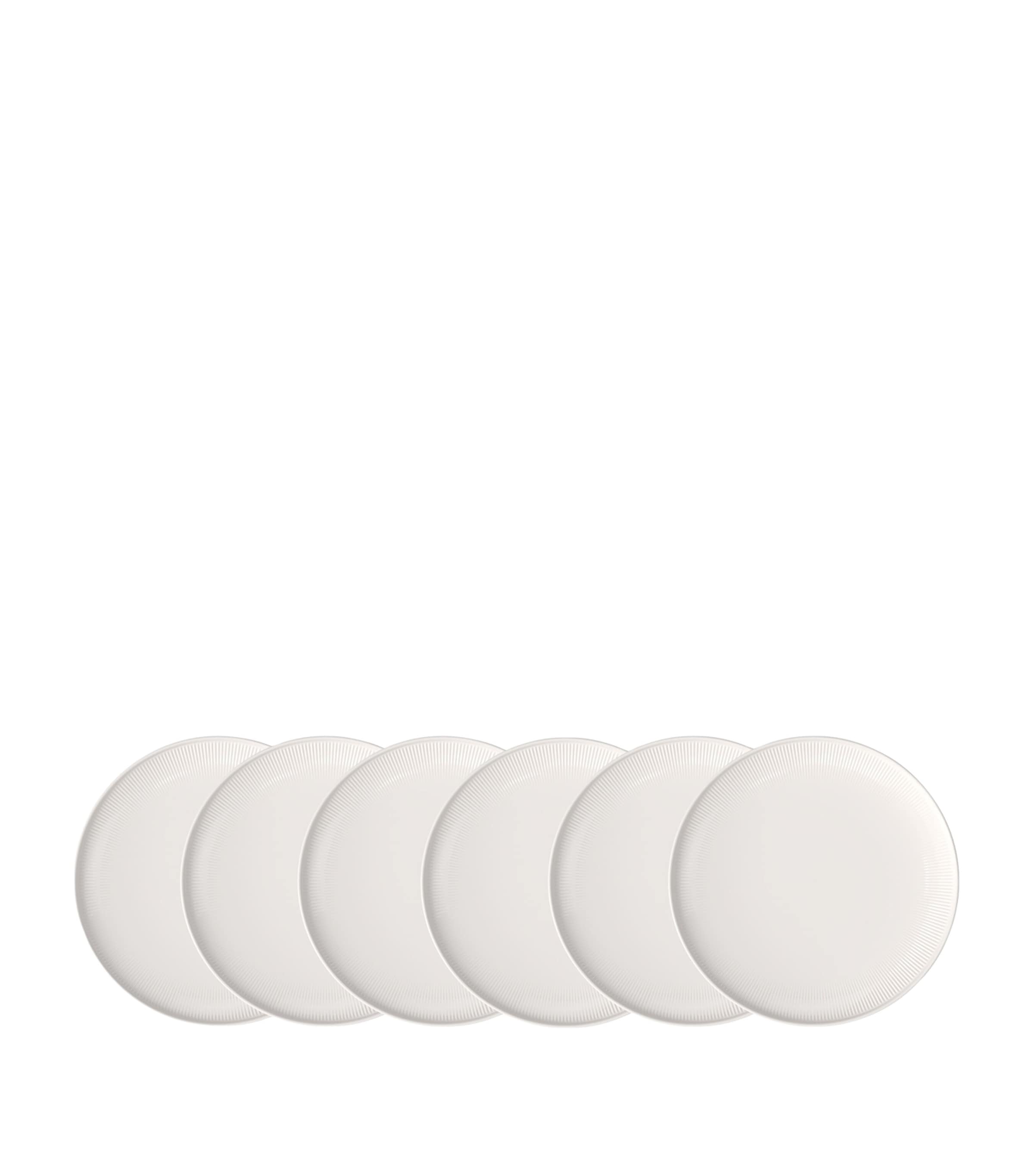 Villeroy & Boch Set Of 6 Porcelain Afina Flat Plates In White