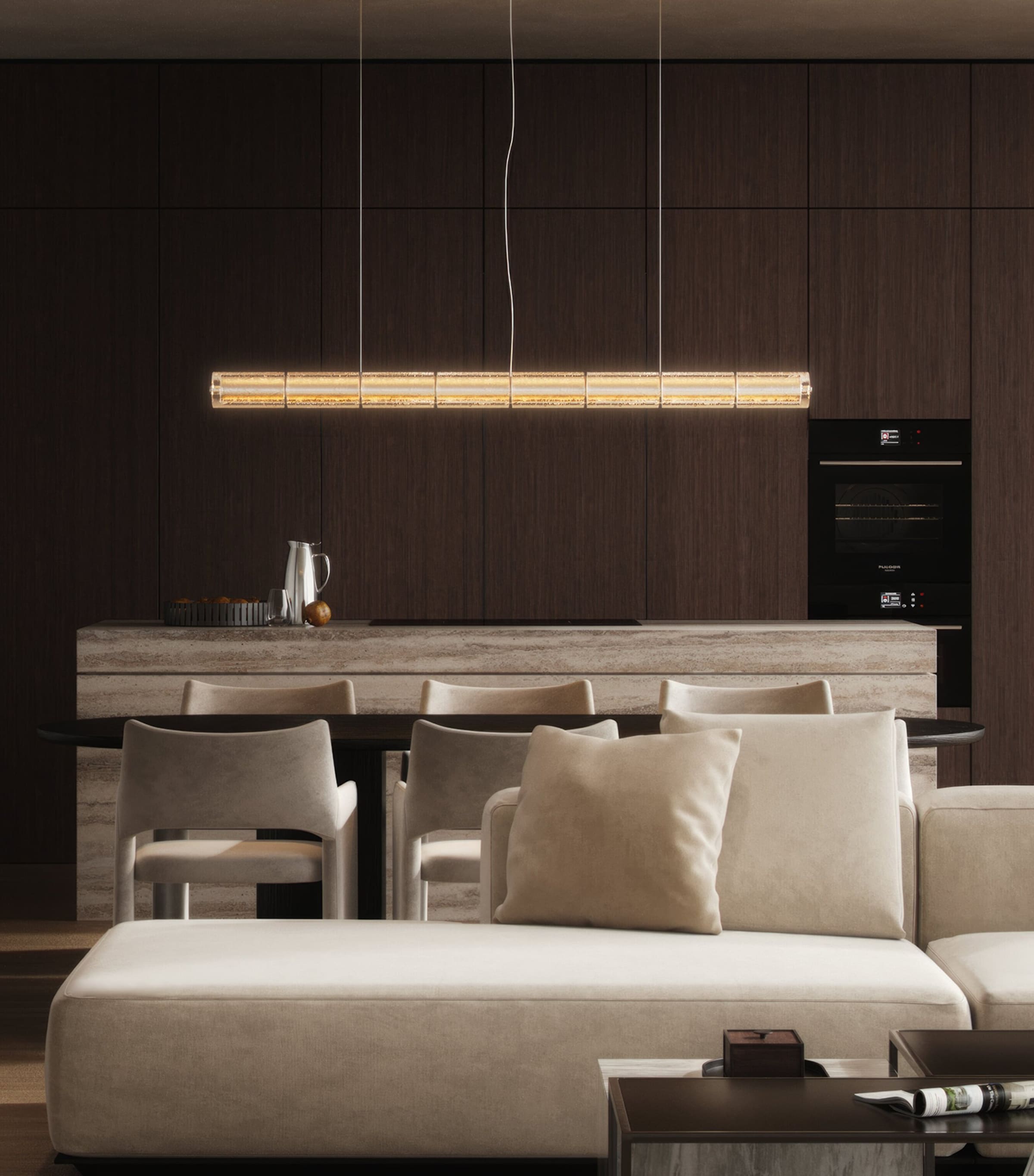 Flos Glass Luce Orizzontale S1 Pendant Lamp Image 4