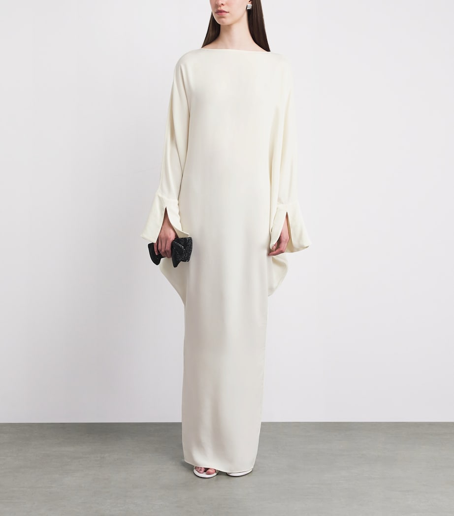 Taller Marmo Womens Truman Kaftan Maxi Dress Latte Image 2