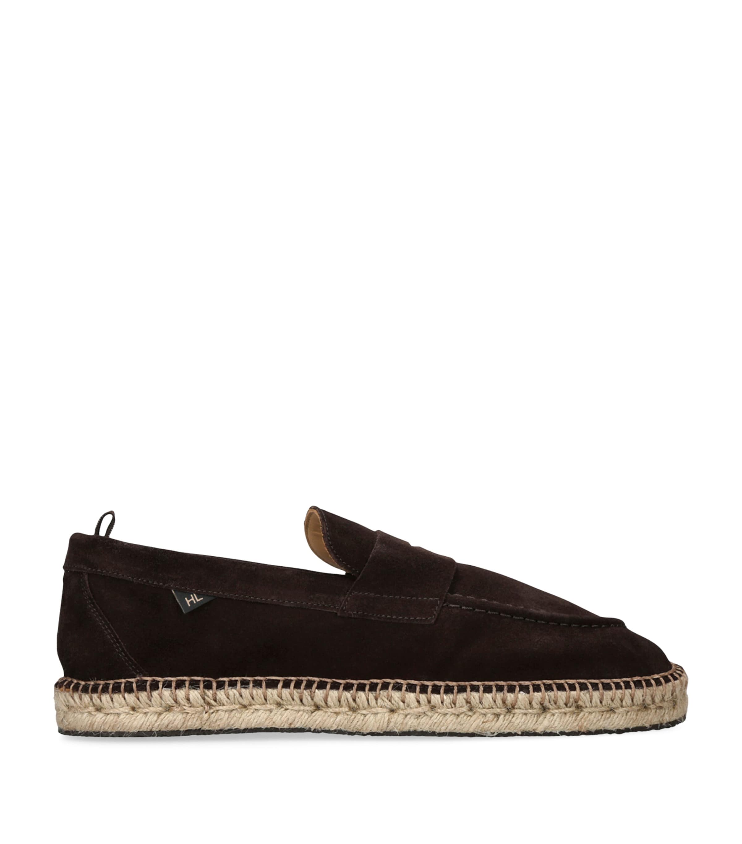 Harrys Of London Suede Riviera Espadrille Loafers In Black