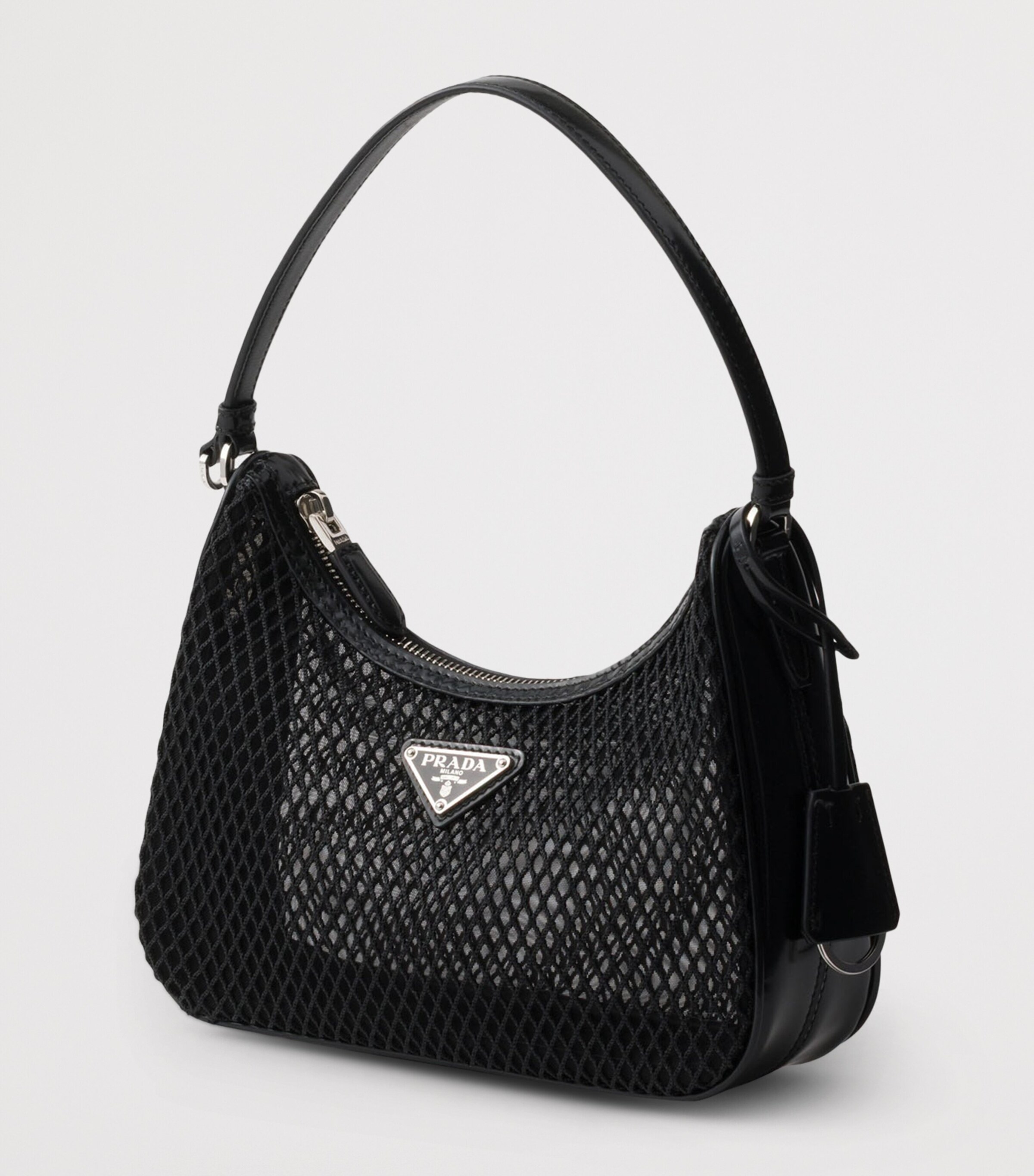 Prada Mesh Re-Edition 2005 Shoulder Bag Black Image 2