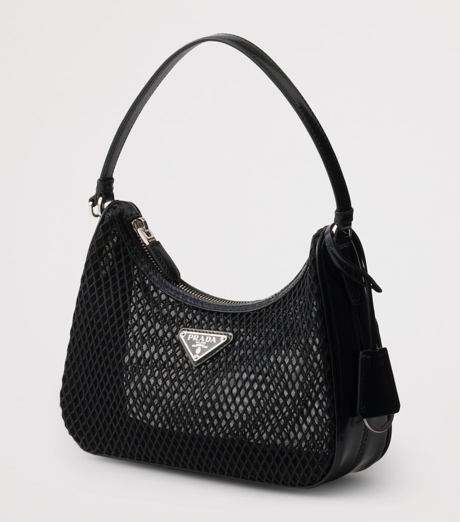 Prada Mesh Re-Edition 2005 Shoulder Bag Black Image 2