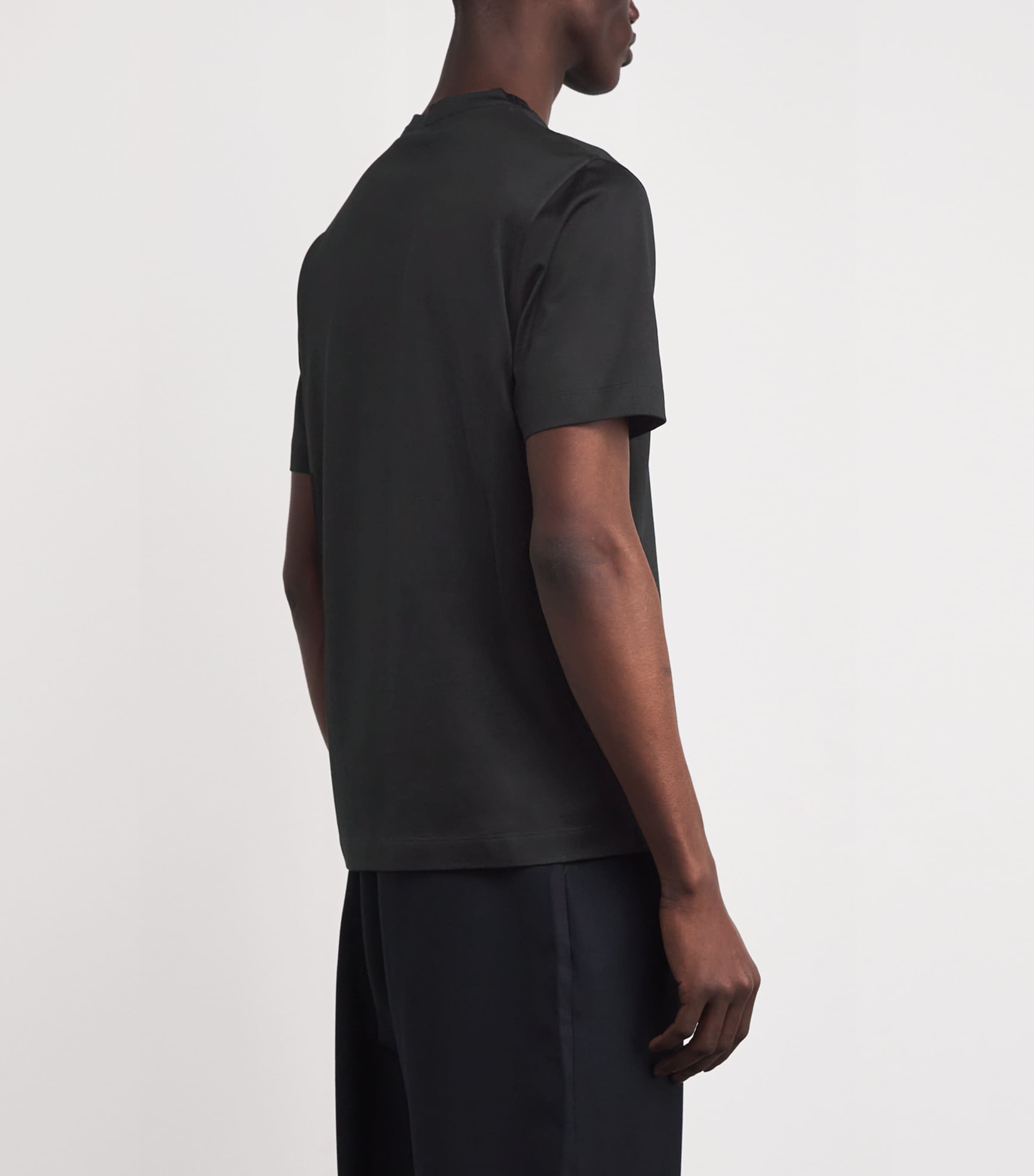 Cotton Double-Neck T-Shirt 100 Image 4