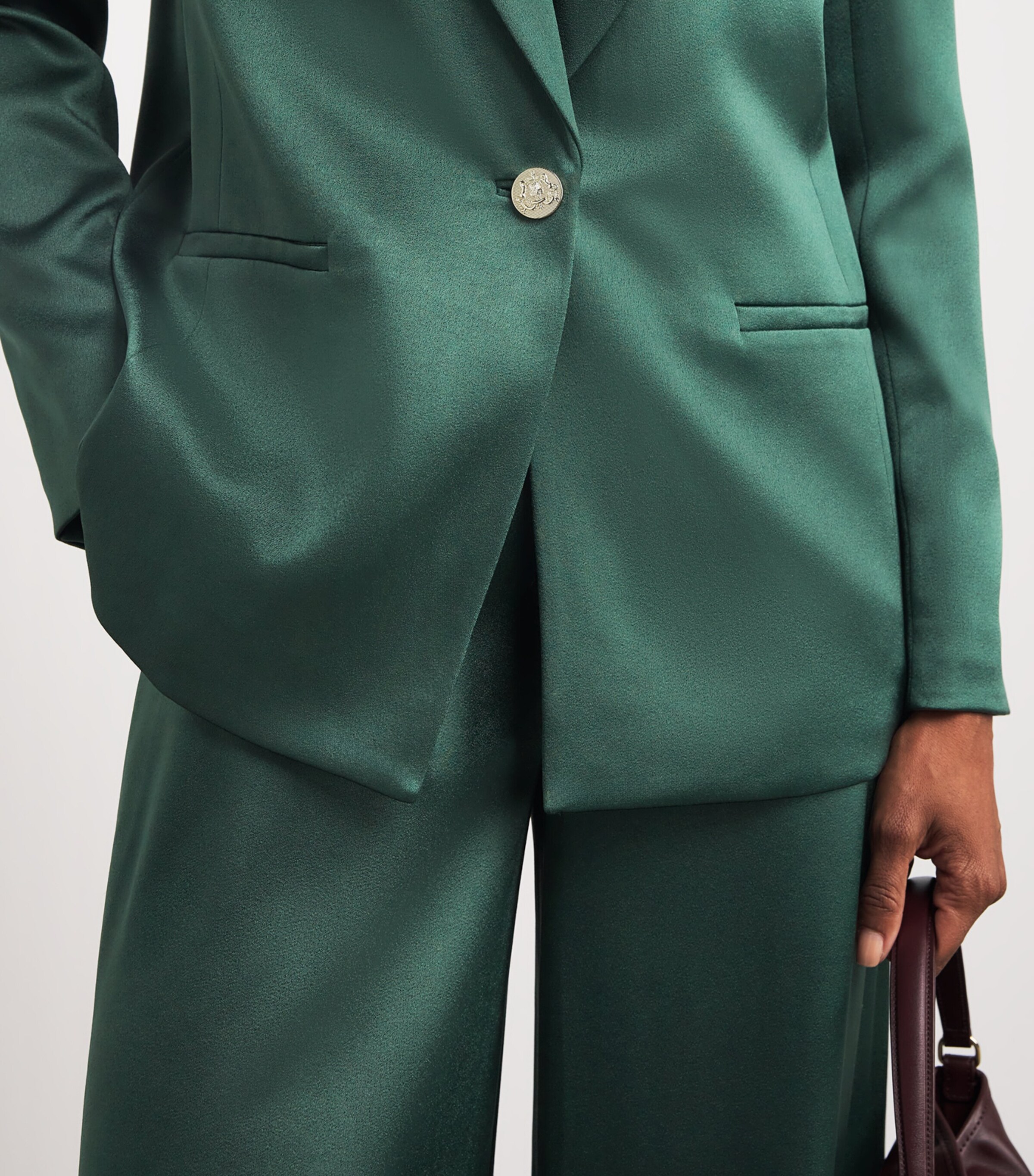 Satin Silas Blazer B345 GREEN MYSTIQUE Image 7