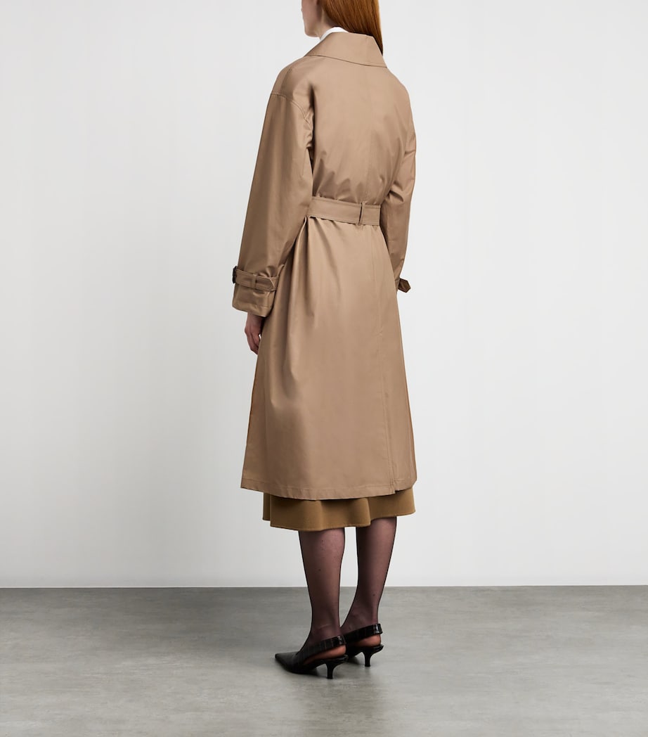 Water-Repellent Cotton Twill Trench Coat CAMEL Image 4