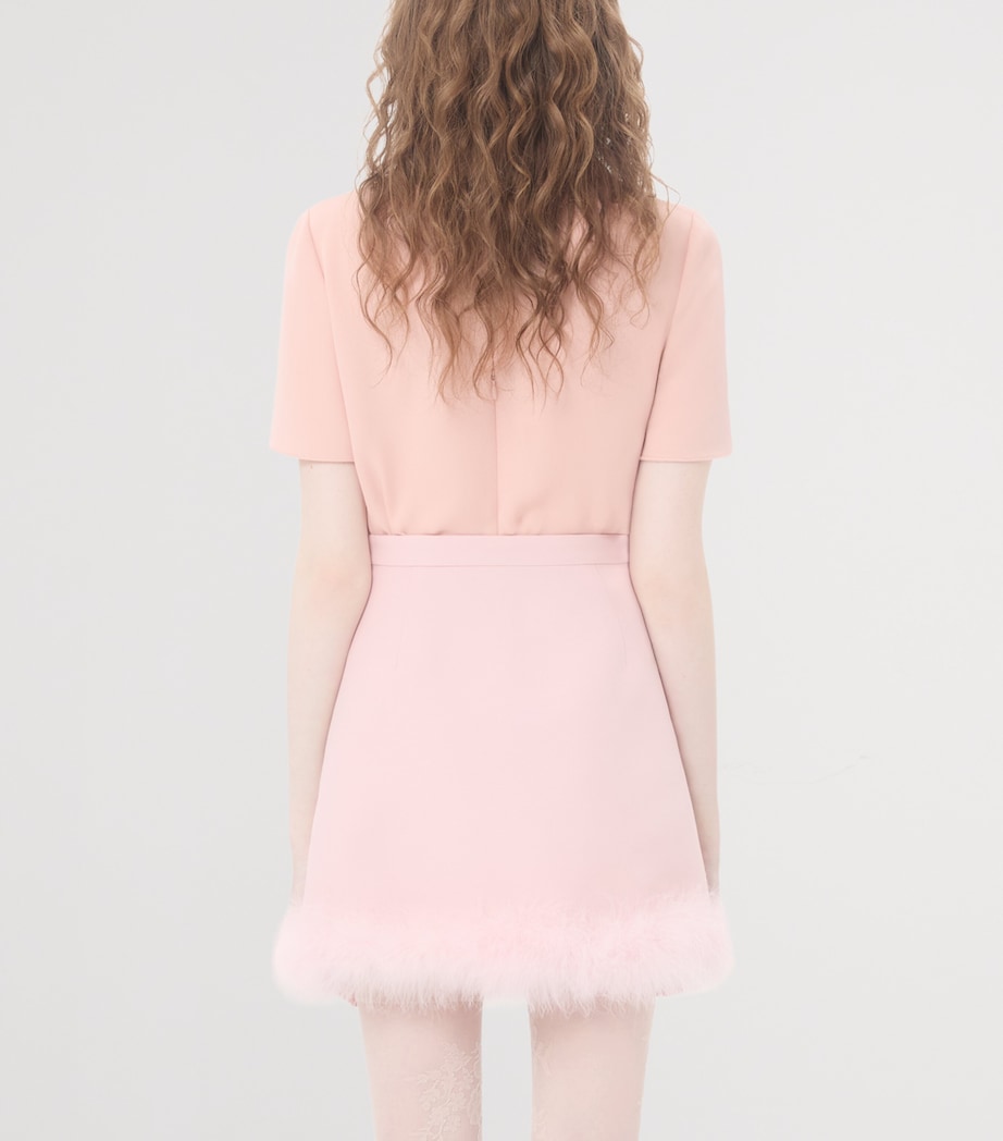 Valentino Womens Silk Layered Collar T-Shirt Image 4