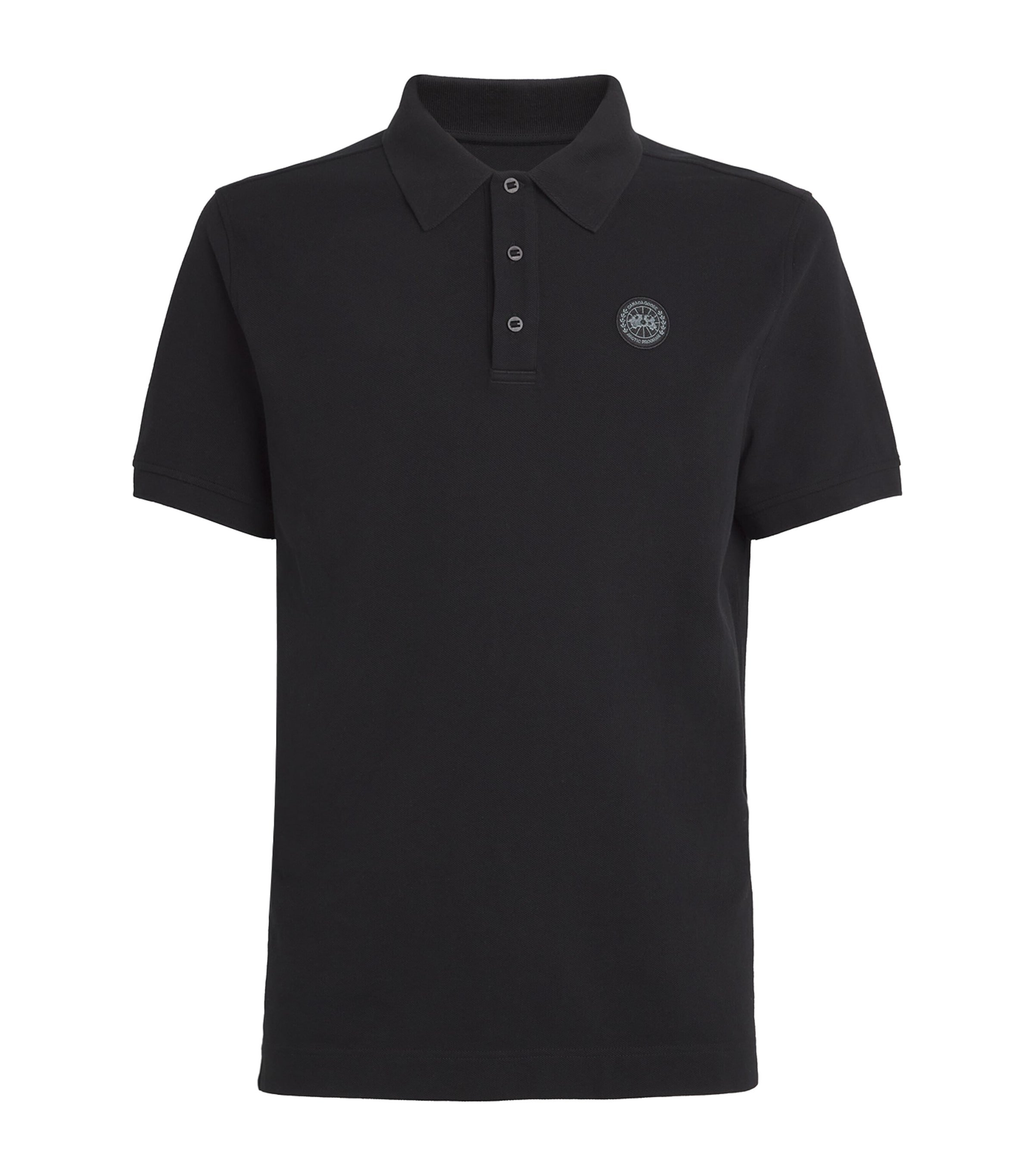 Shop Canada Goose Cotton Logo Beckley Polo Shirt In Black