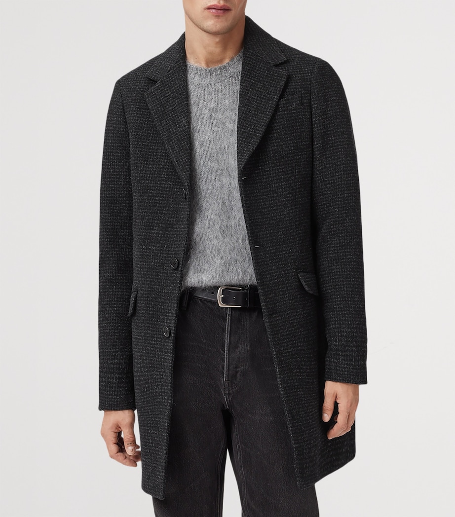 Wool-Blend Slim Caspian Coat CINDER BLACK MARL Image 5