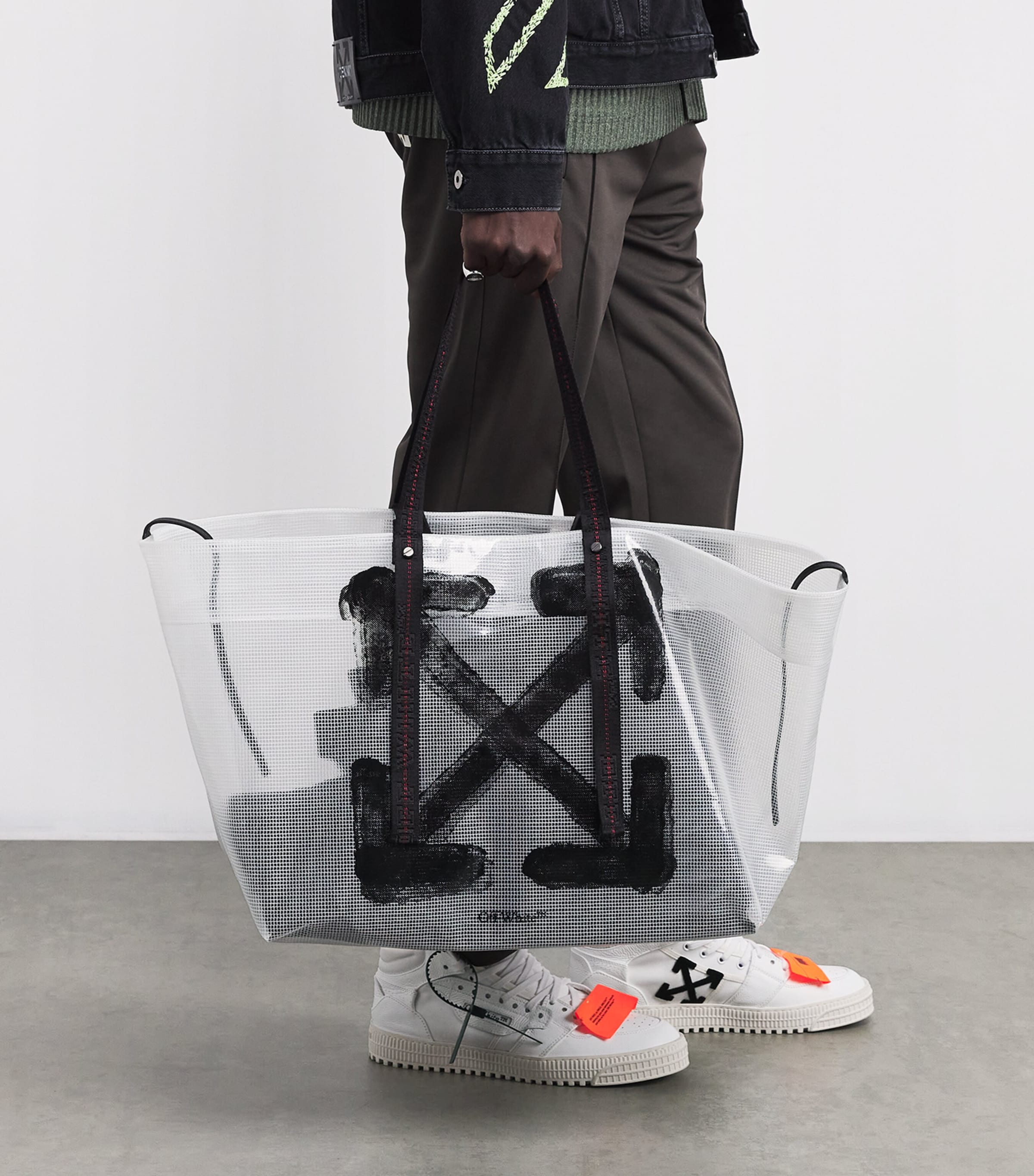 Off-White Clear Heritage Day-Off Tote Bag | Harrods QA