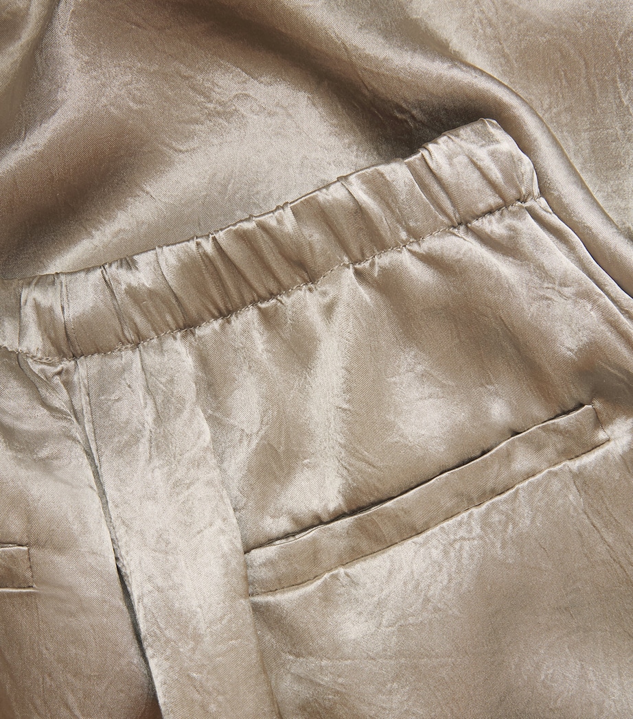 Satin Elliat Straight Tailored Trousers FADED OLIVE Image 5