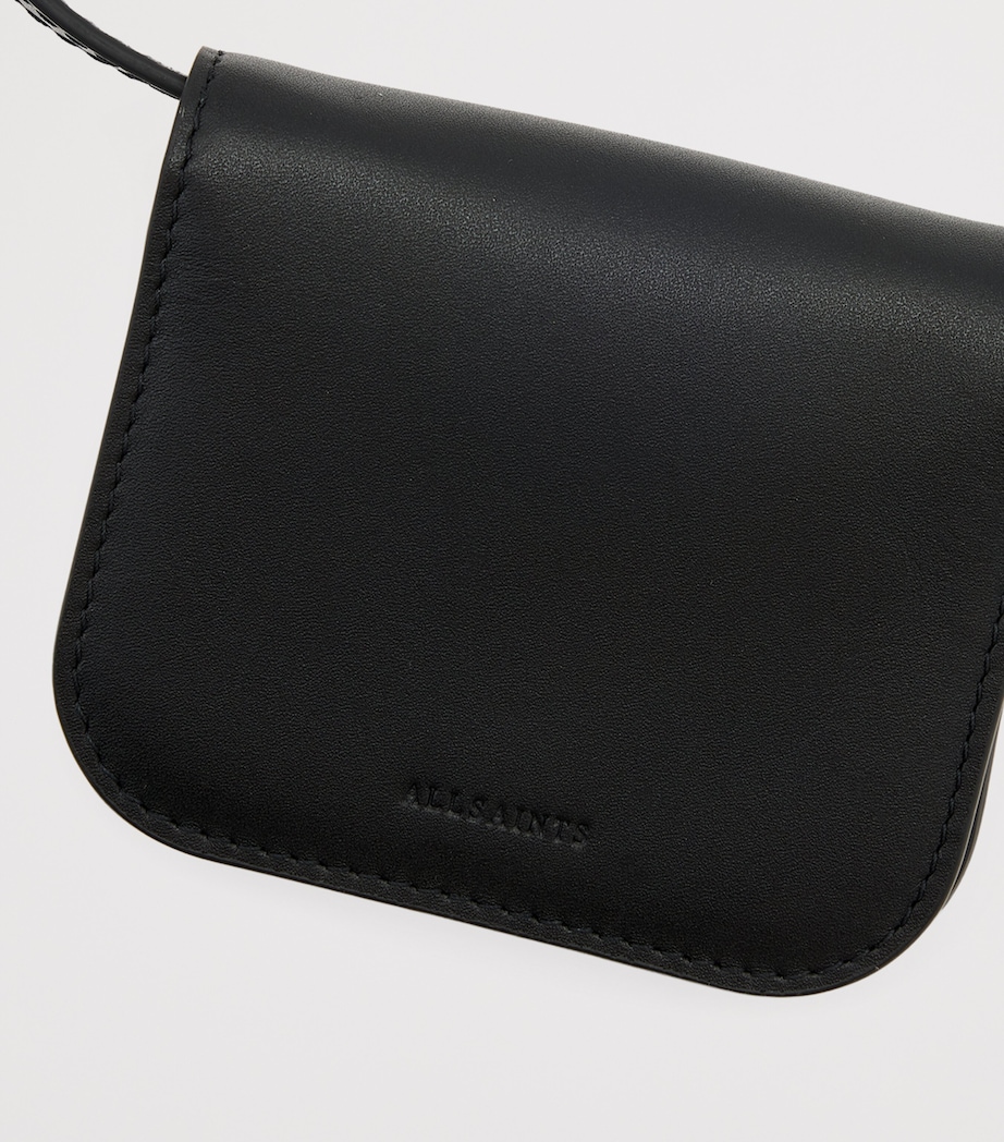 Small Leather Maeve Cross-Body Card Holder BLACK Image 5