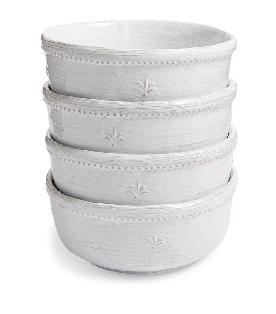 Set of 4 Hillcrest Cereal Bowls (16cm) WHITE Image 1