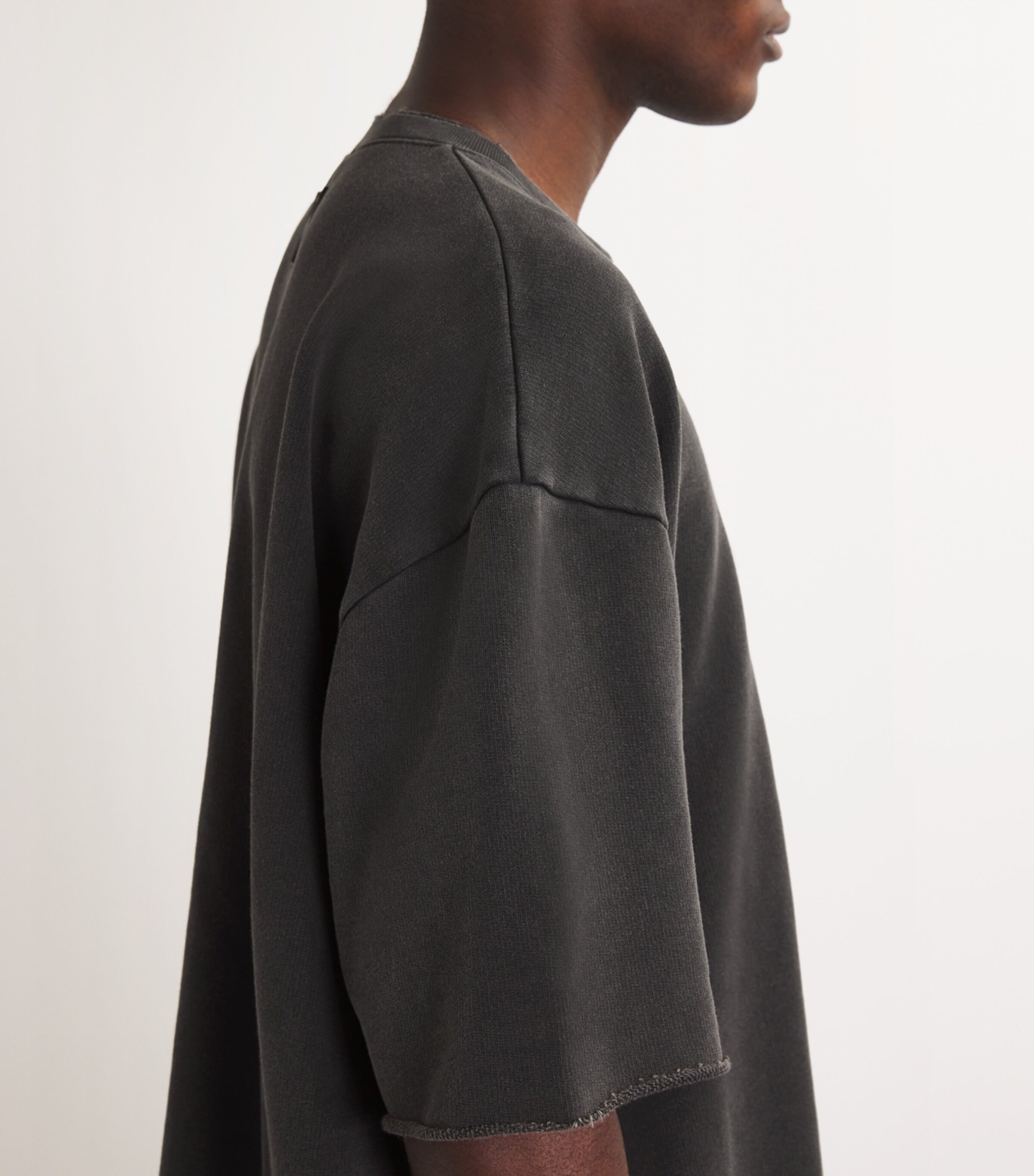 Helmut Lang Mens Garment-Dyed Upstate T-Shirt Black Image 6