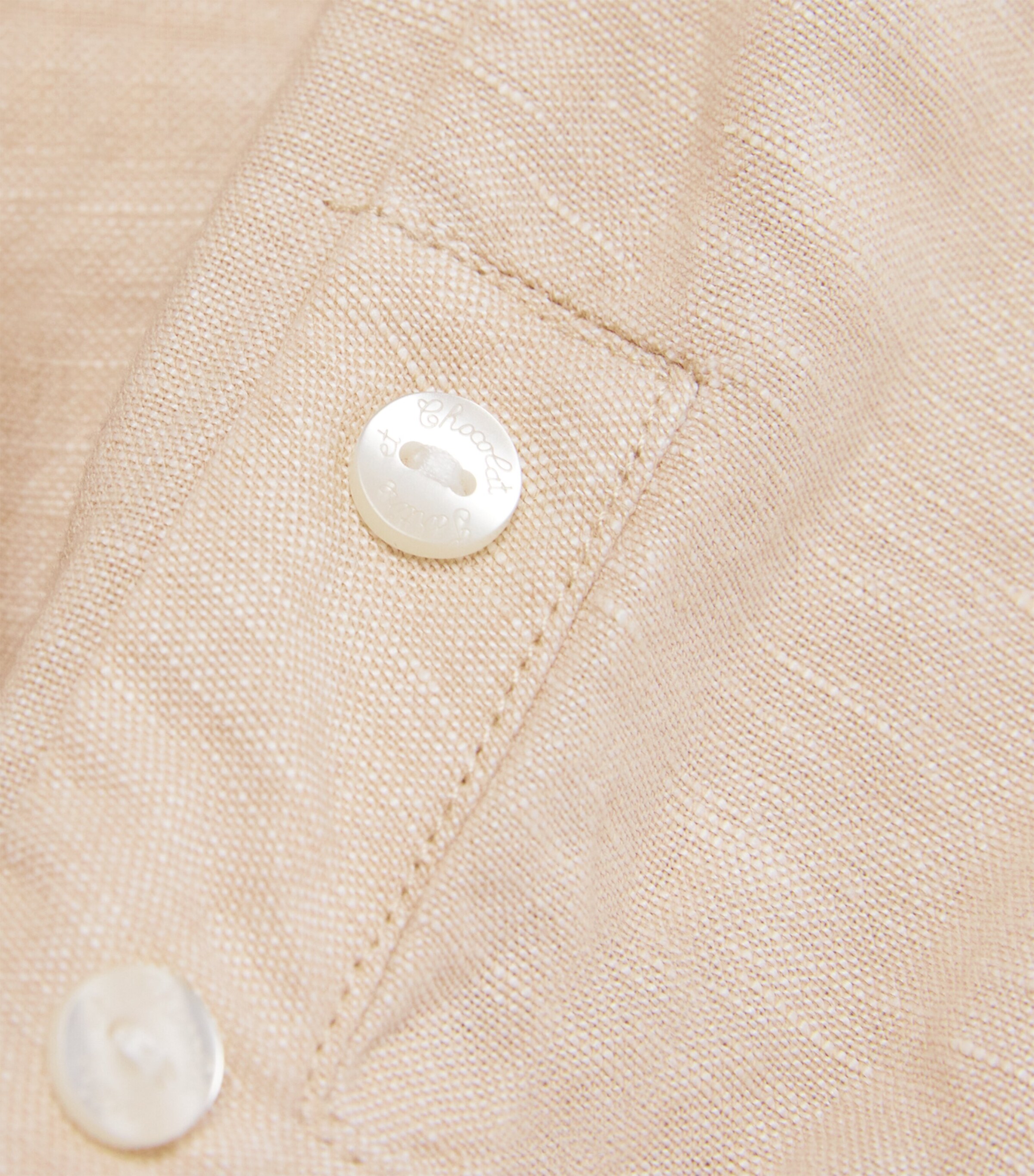 Tartine et Chocolat Linen-Cotton Bloomer Shorts (0-12 Months) Dune Chinï¿½ Image 3