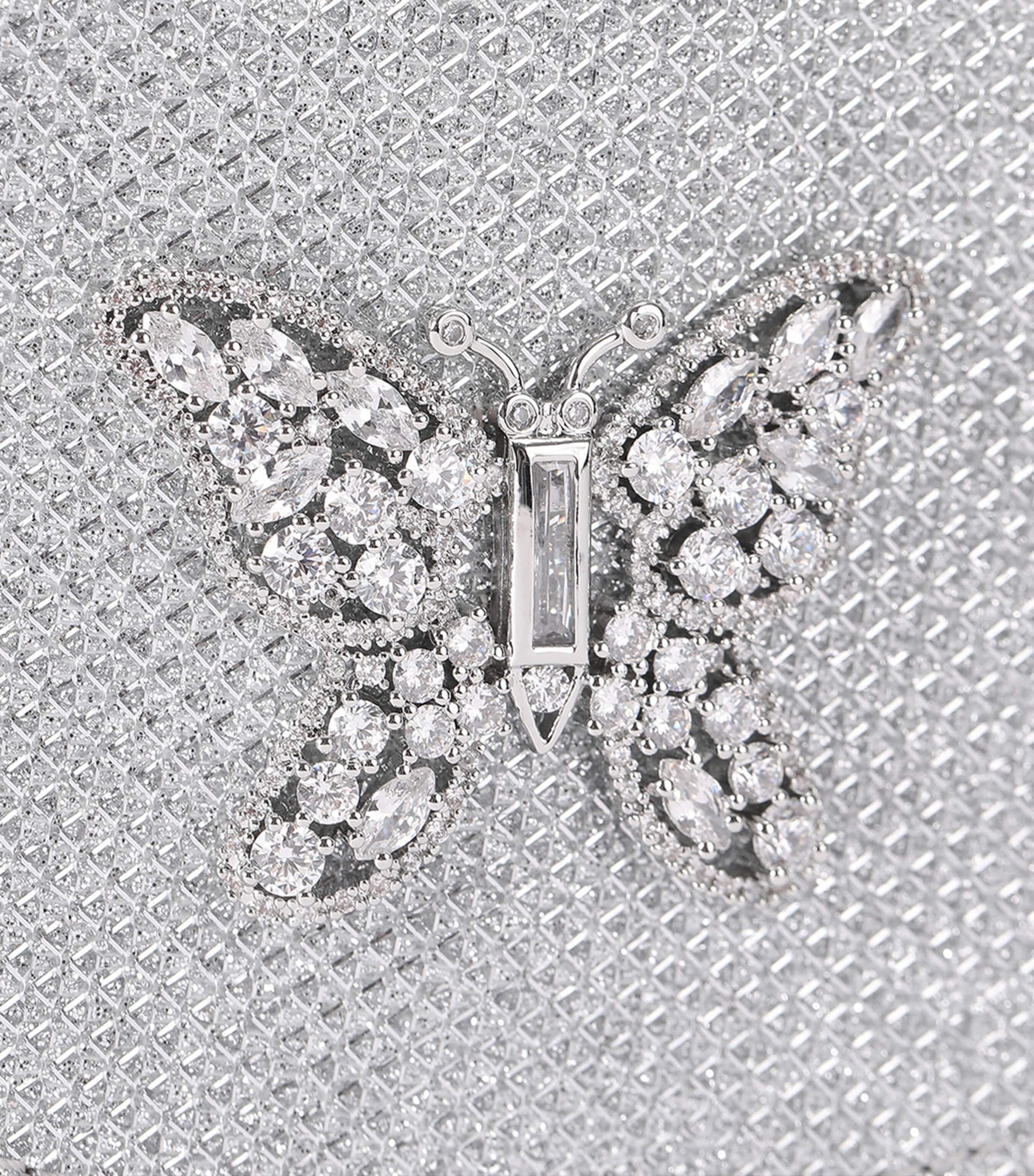 Aruna Seth Embellished Luna Cross-Body Bag Silver Image 4