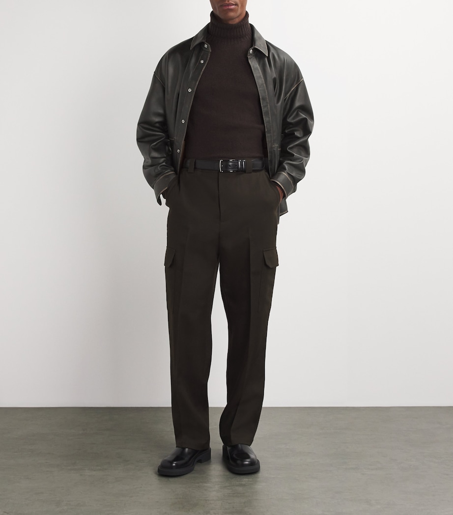 Leather Overshirt BLACK WASHED Image 2