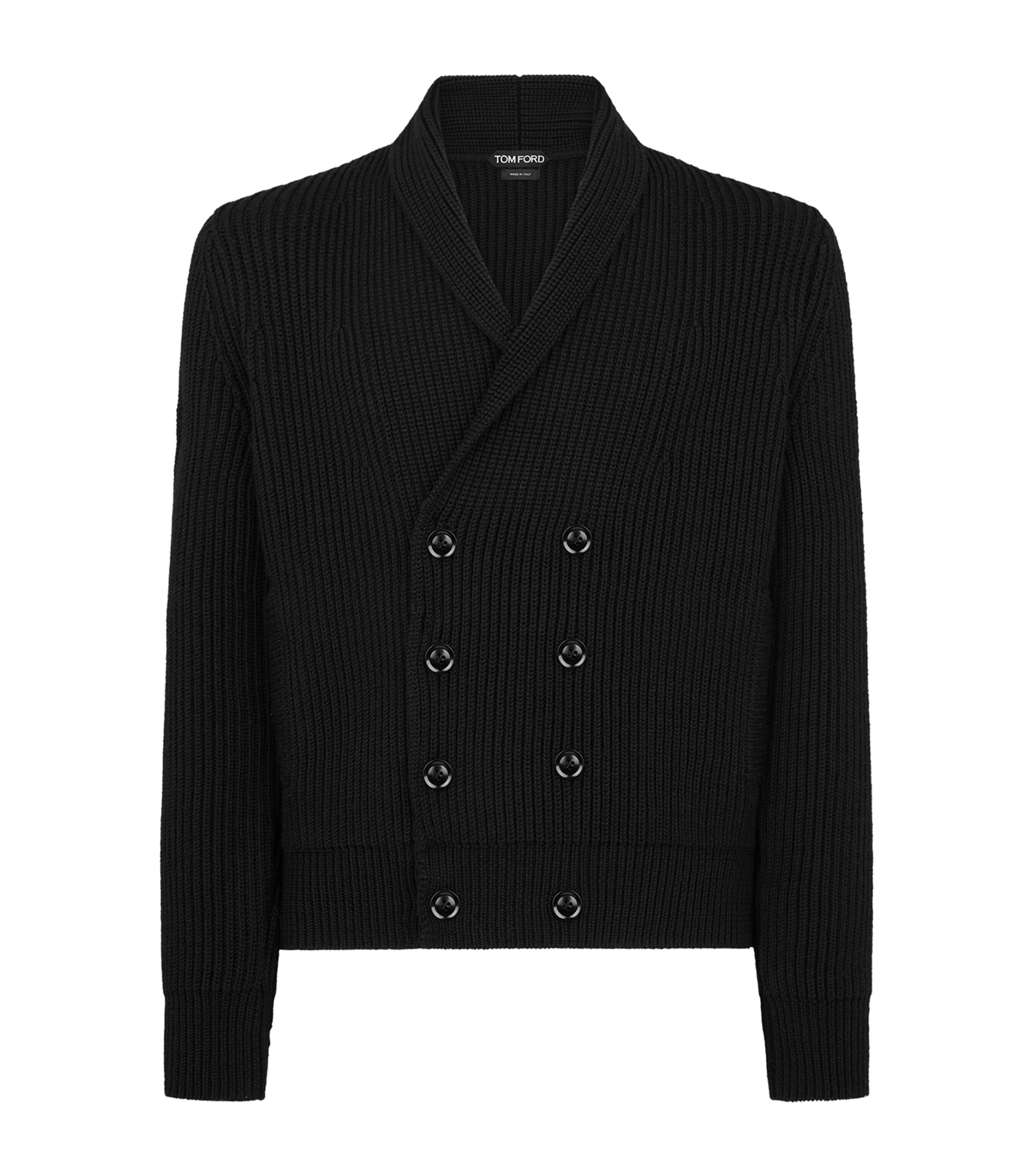 TOM FORD Wool-Silk Double-Breasted Cardigan | Men Clothing | Knitwear | Cardigans | Designers | Tom Ford
