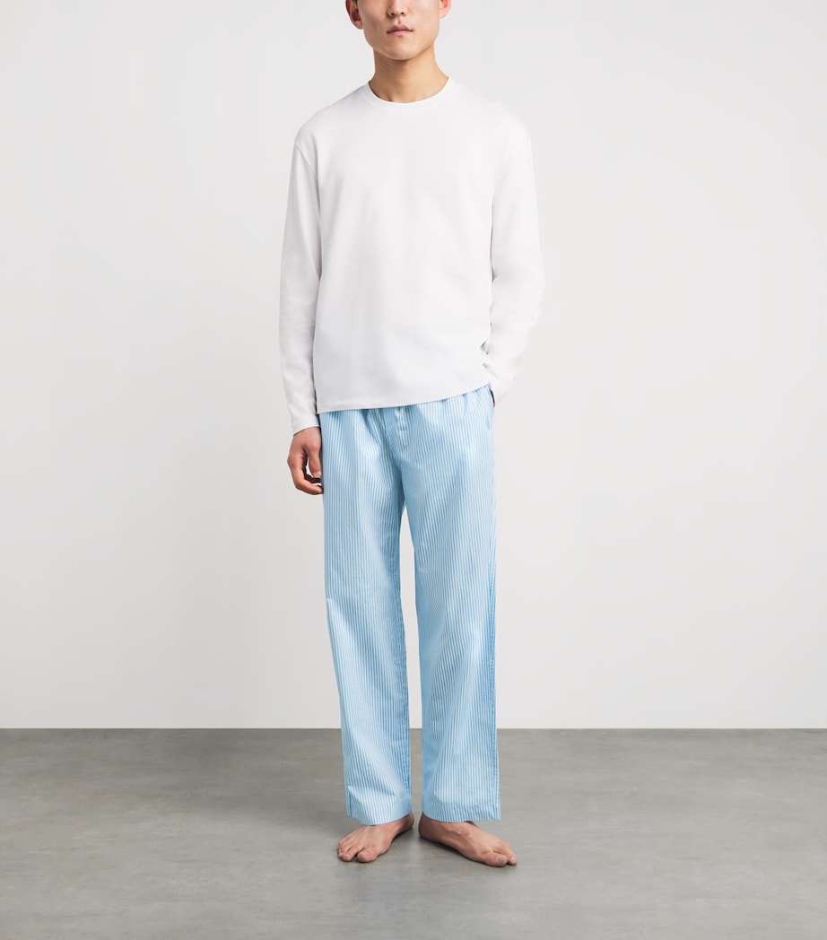 Polo Ralph Lauren Mens Cotton Stripe Pyjama Bottoms Blue Stripe Image 2