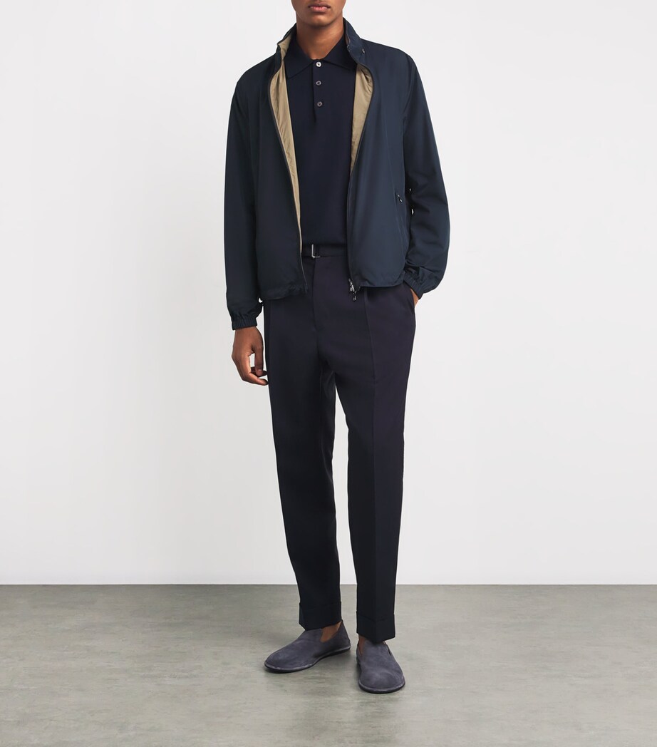 Reversible Zip-Up Jacket 001 NAVY BLUE Image 2